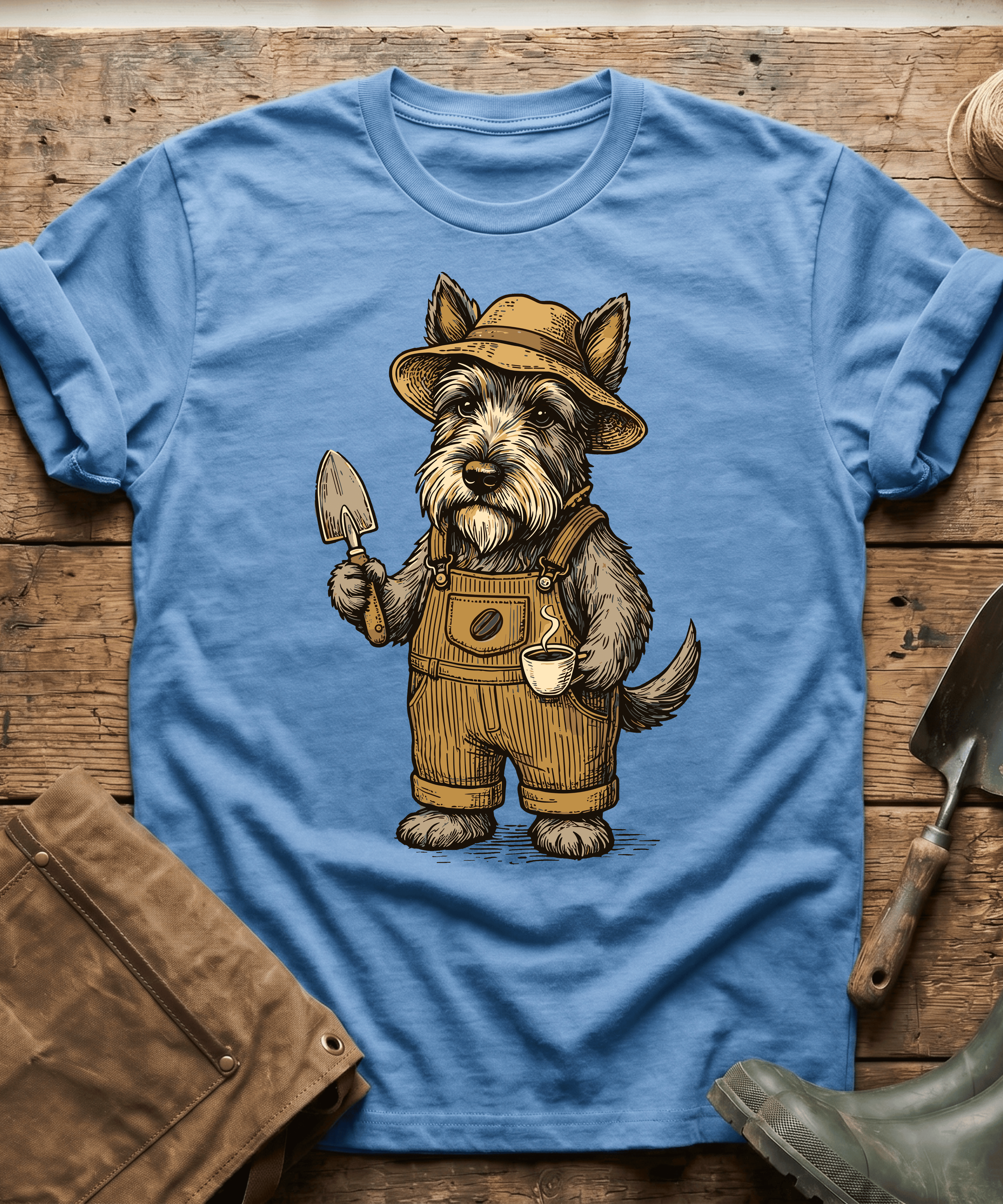 Vintage Gardening Dog Character T-Shirt