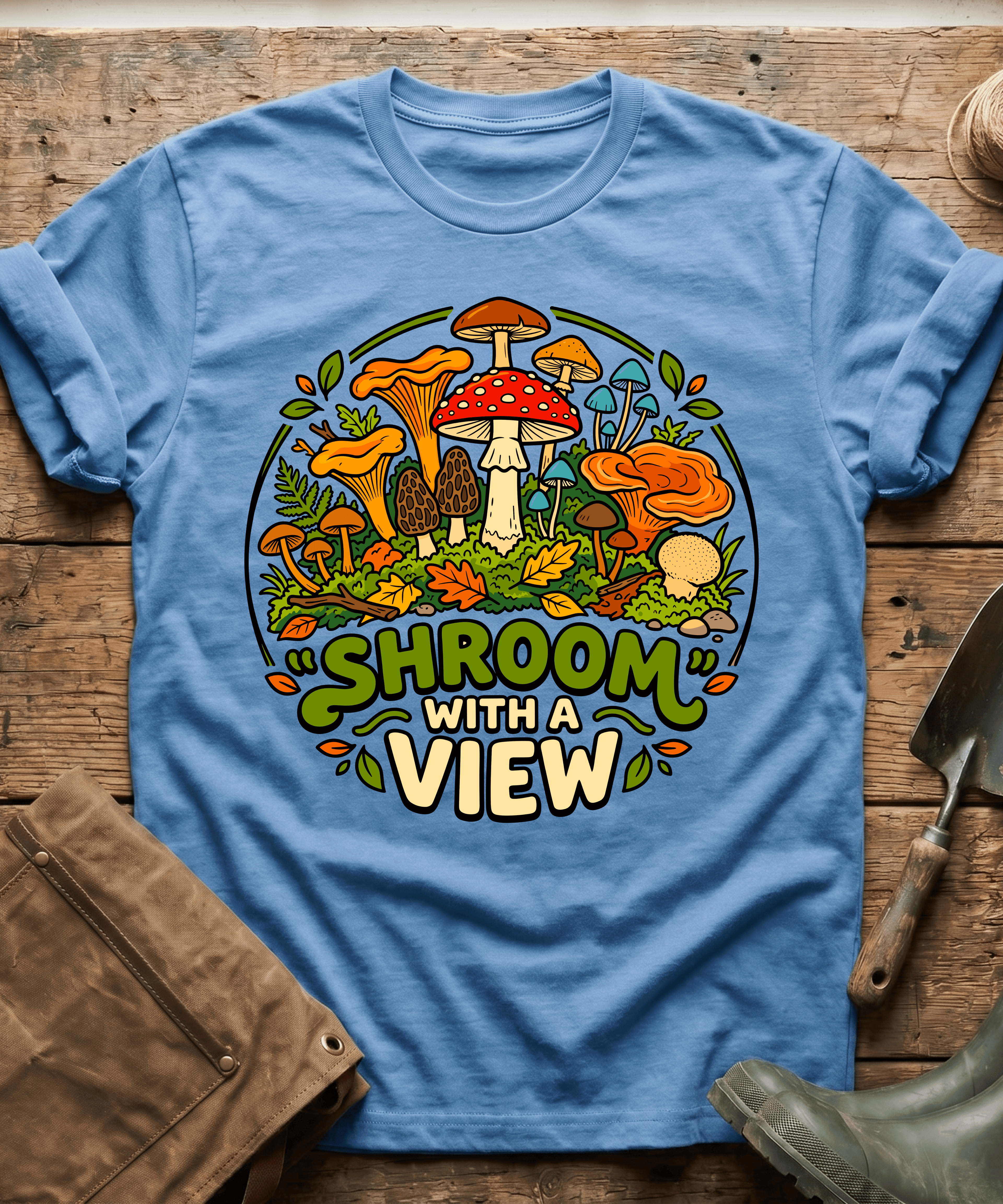 Shroom With A View Wild Mushrooms T-Shirt