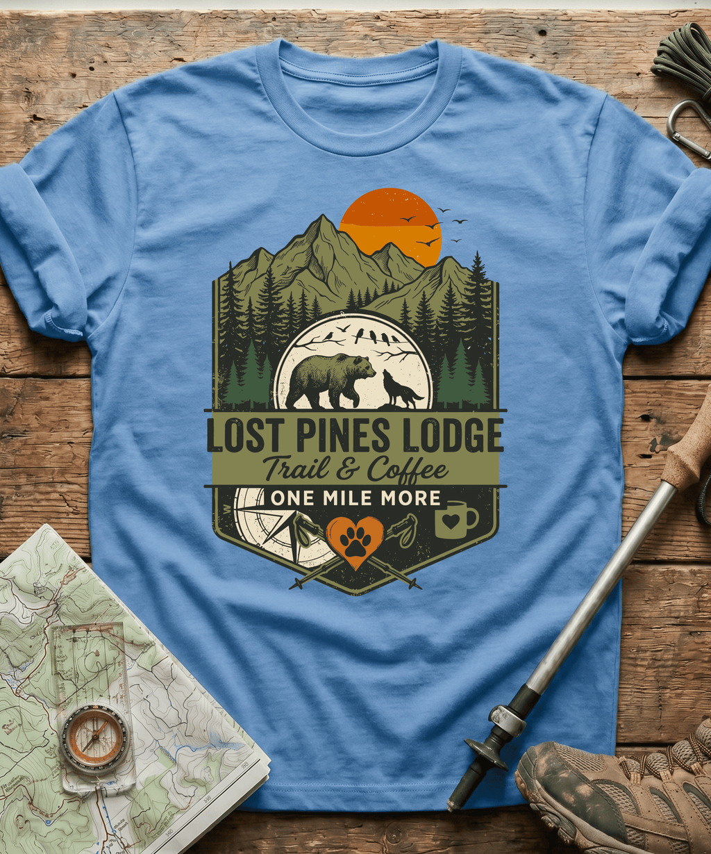 Lost Pines Lodge Trail And Coffee T-shirt