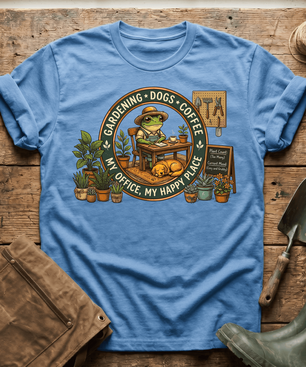 My Office Happy Place Frog & Dog T-Shirt
