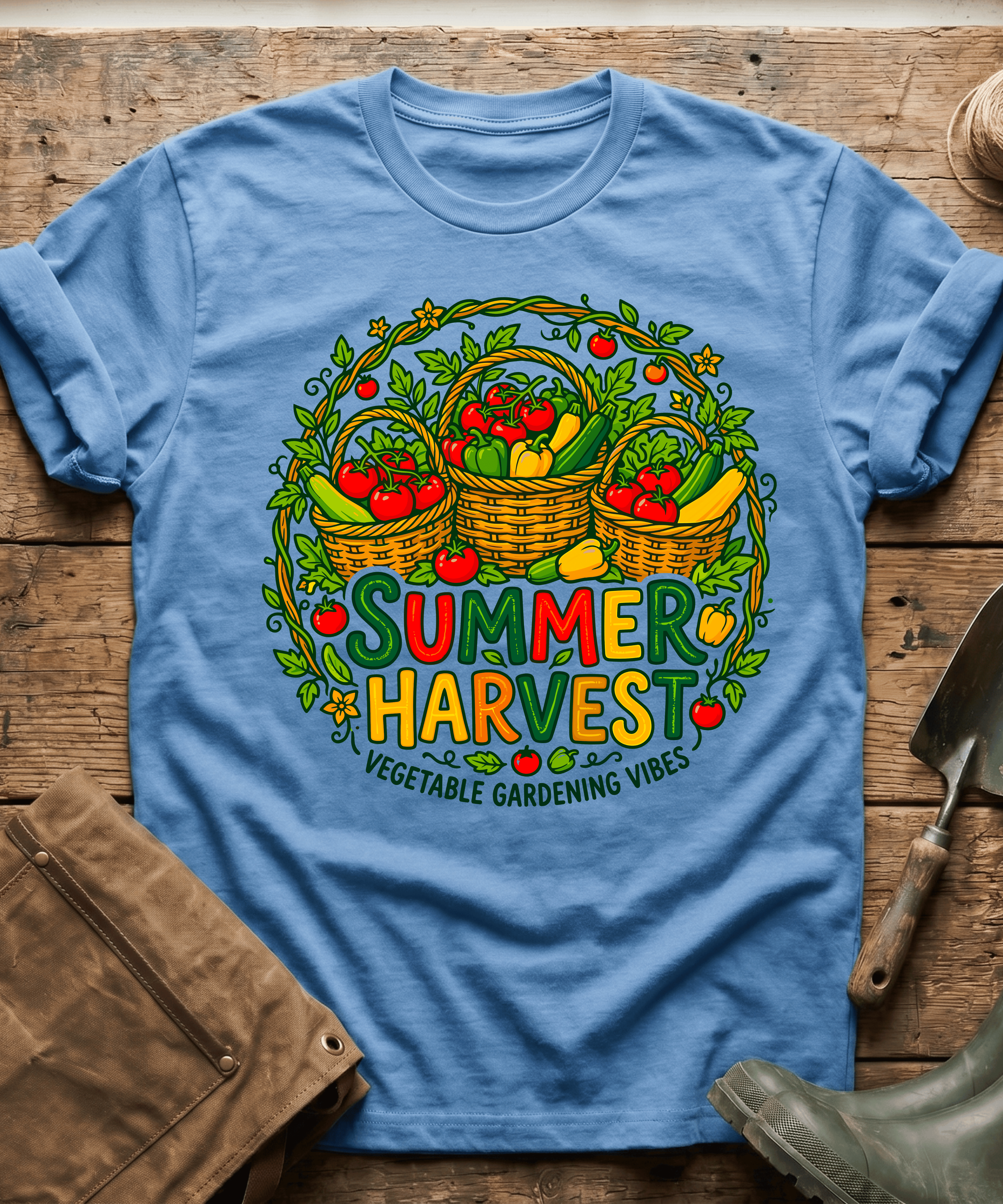 Summer Harvest Vegetable Gardening Vibes T-Shirt