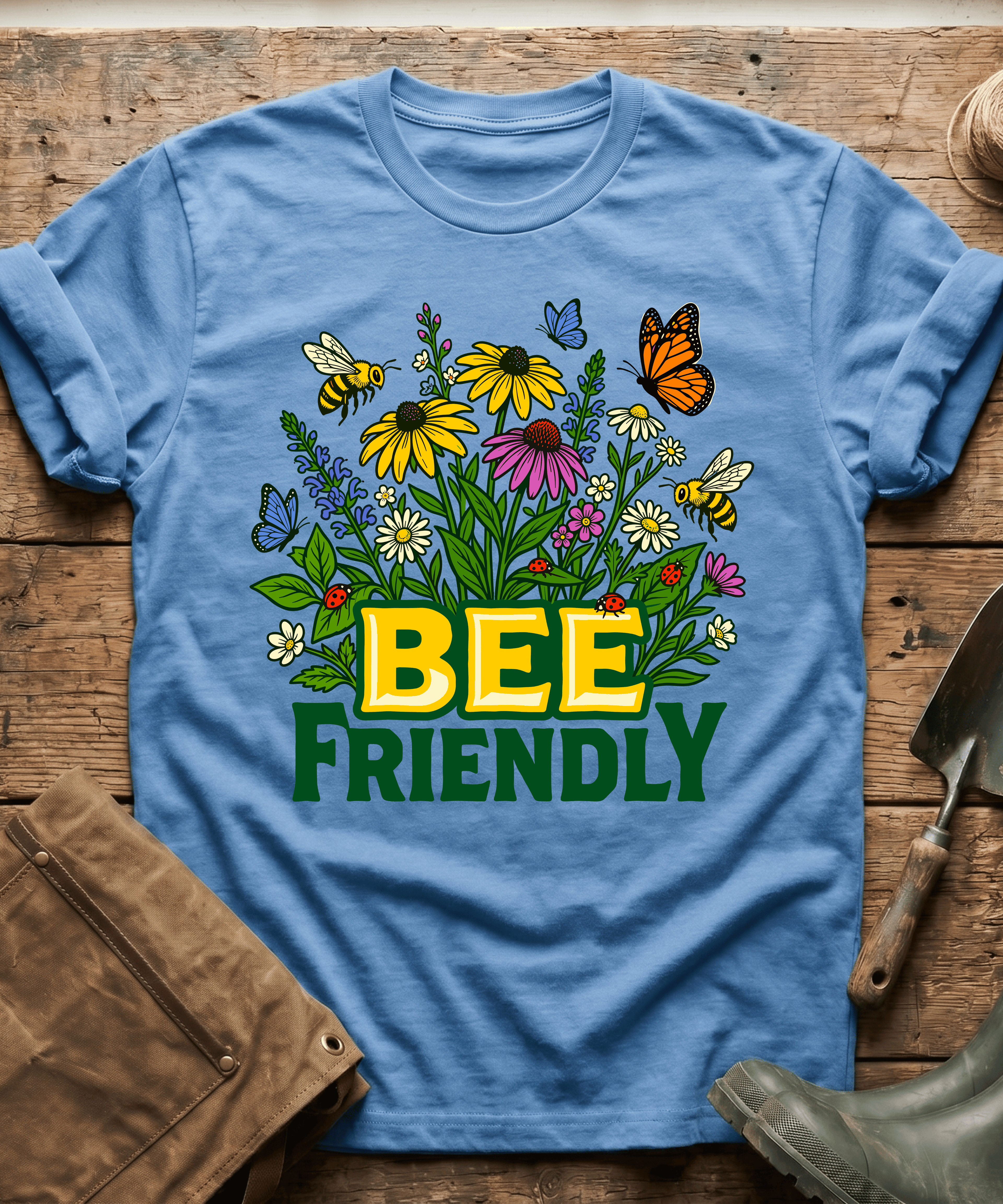 Bee Friendly Wildflowers Gardening T-Shirt