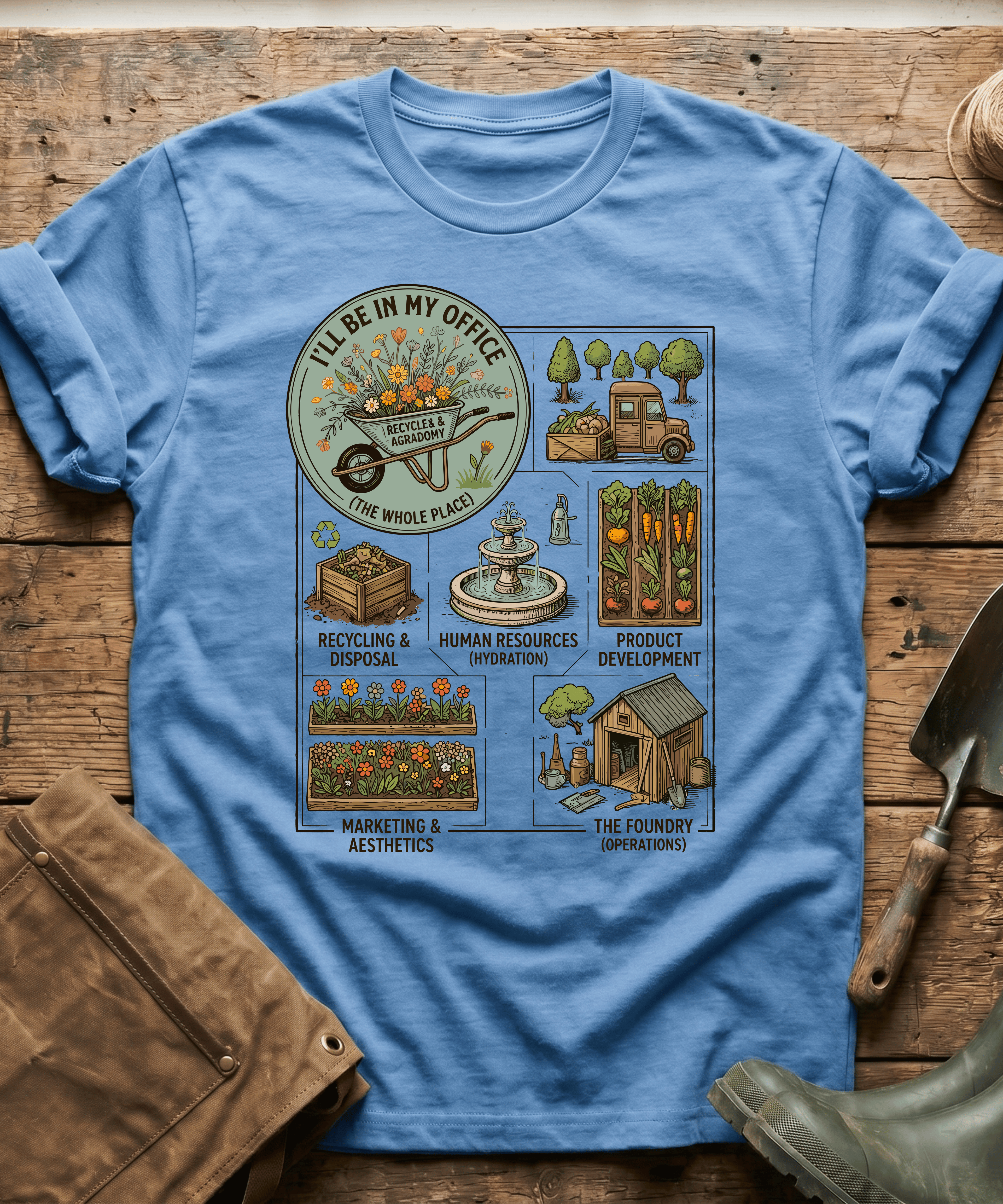 I'll Be In My Office Garden Infographic T-Shirt