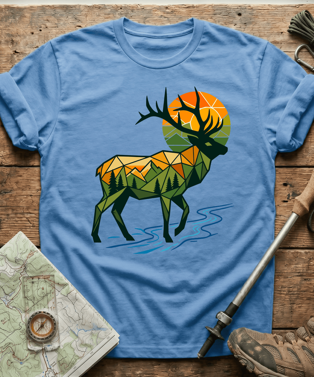 Geometric Elk Wilderness T-Shirt