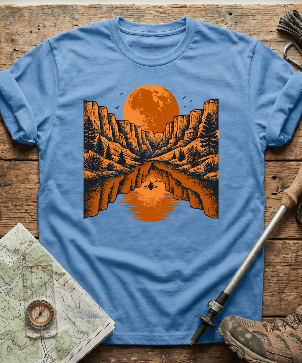 Canyon Kayak Orange Moon T-Shirt