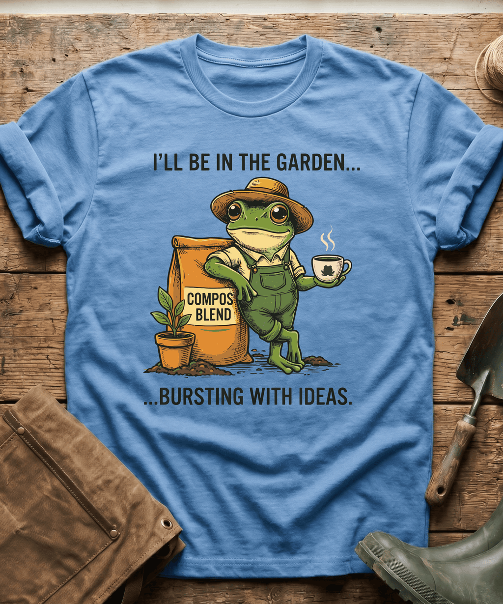 Bursting With Ideas Frog Gardener T-Shirt
