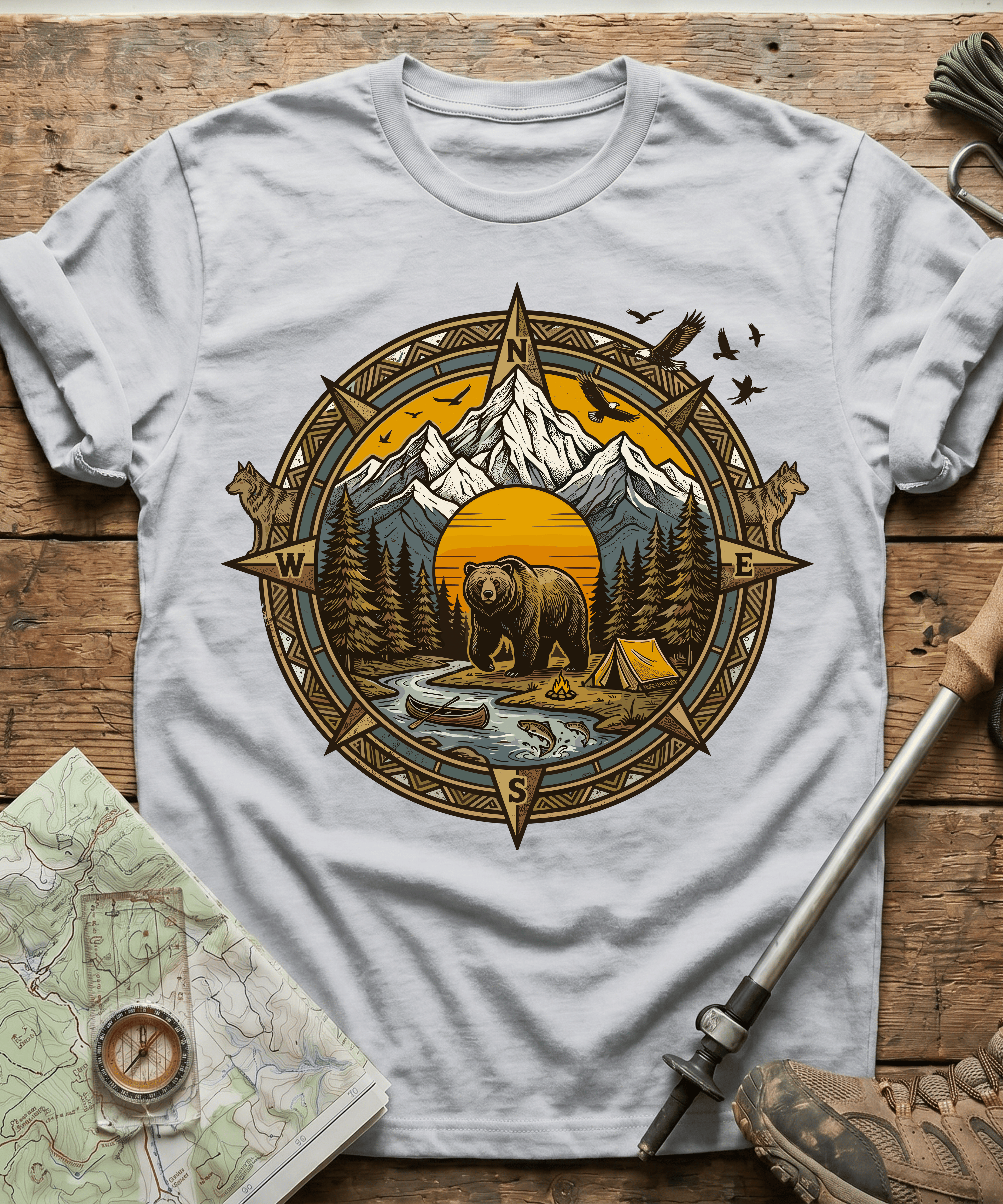 Great Outdoors Adventure Compass T-Shirt