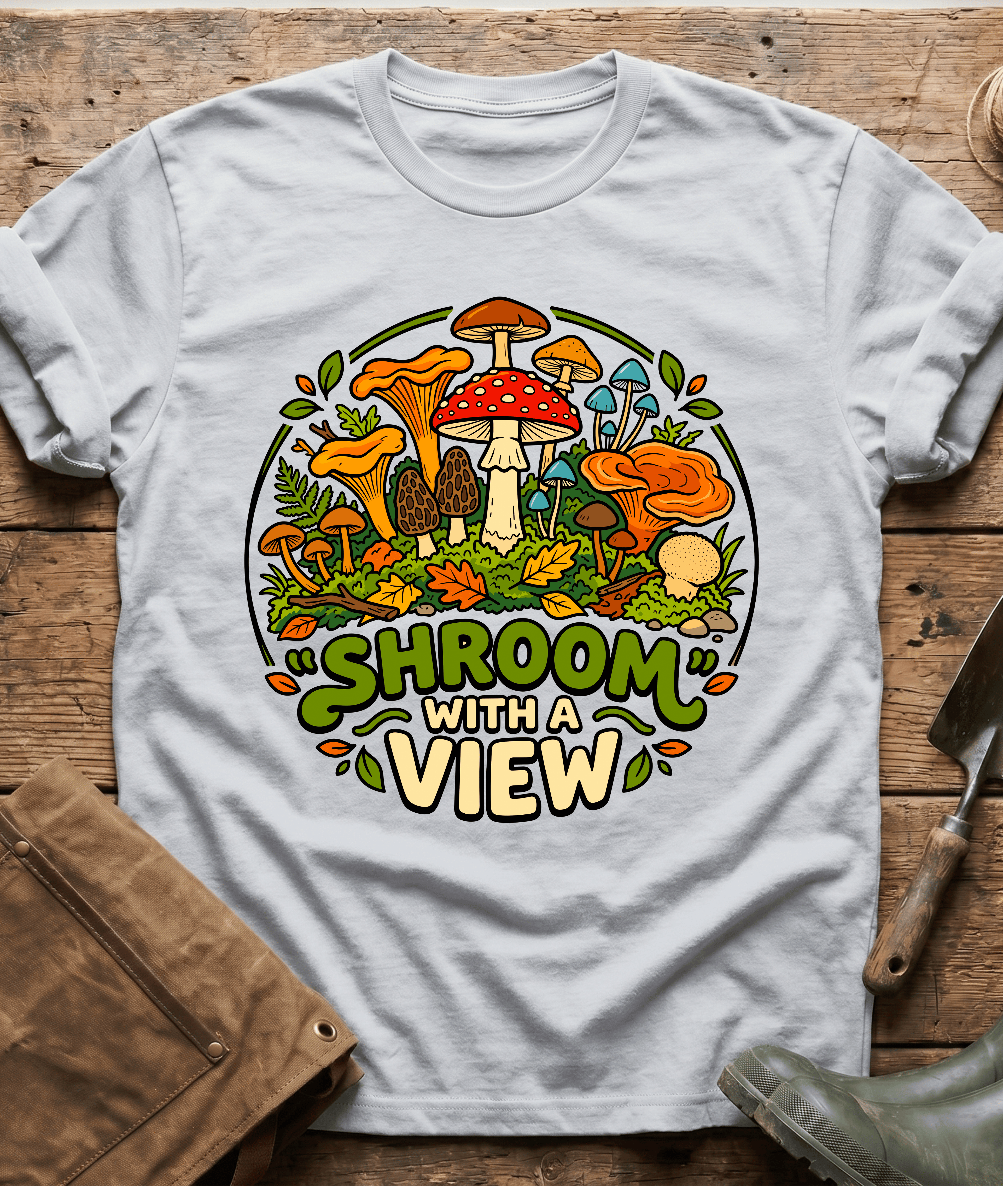 Shroom With A View Wild Mushrooms T-Shirt