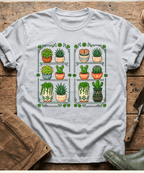 Botanical Houseplants Succulent Shelves T-Shirt