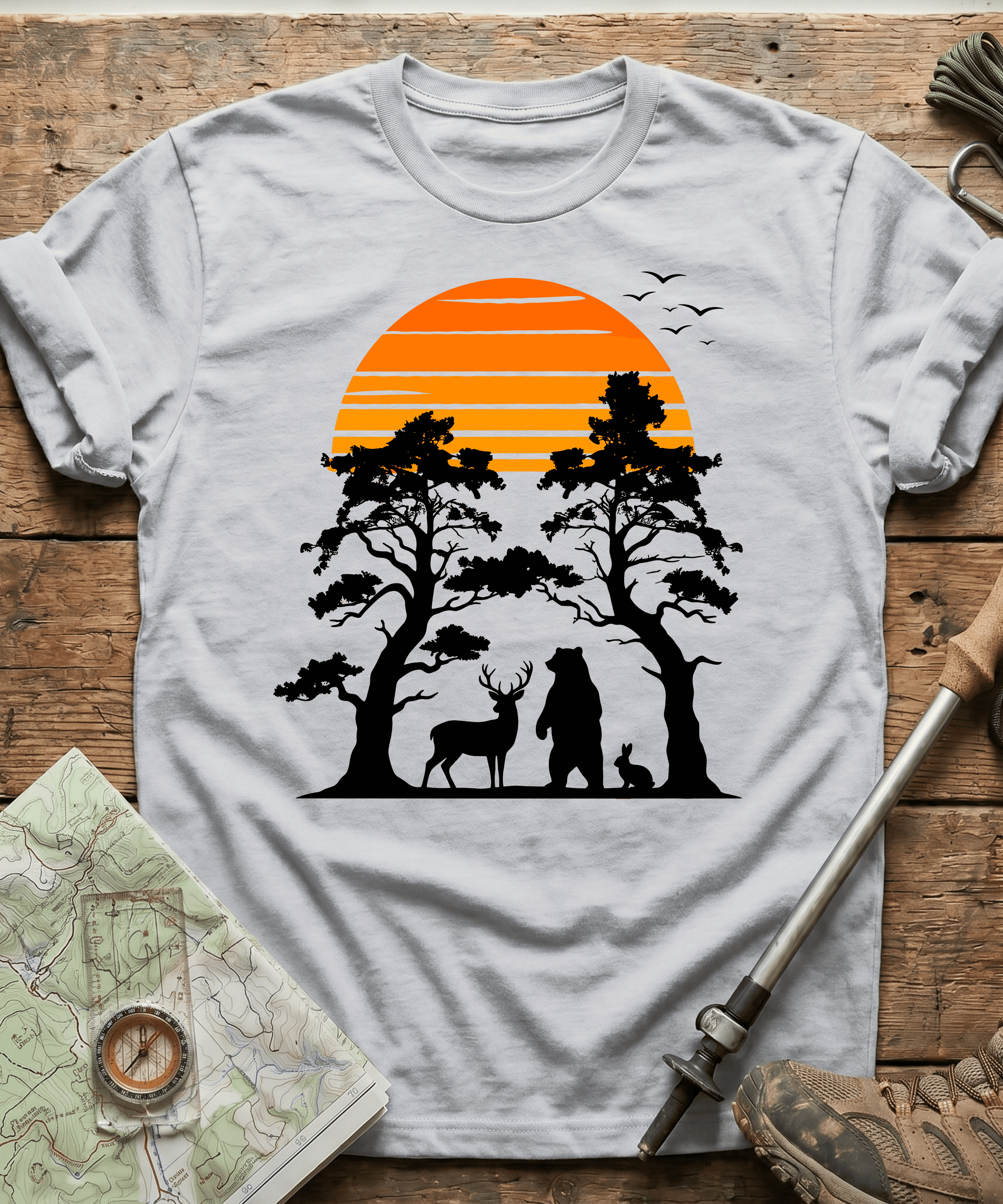 Retro Forest Sunset T-Shirt
