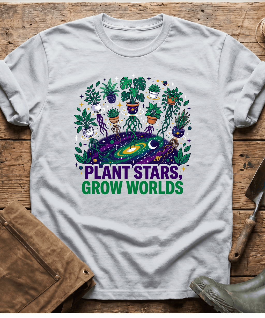 Plant Stars Grow Worlds Space Plants T-Shirt