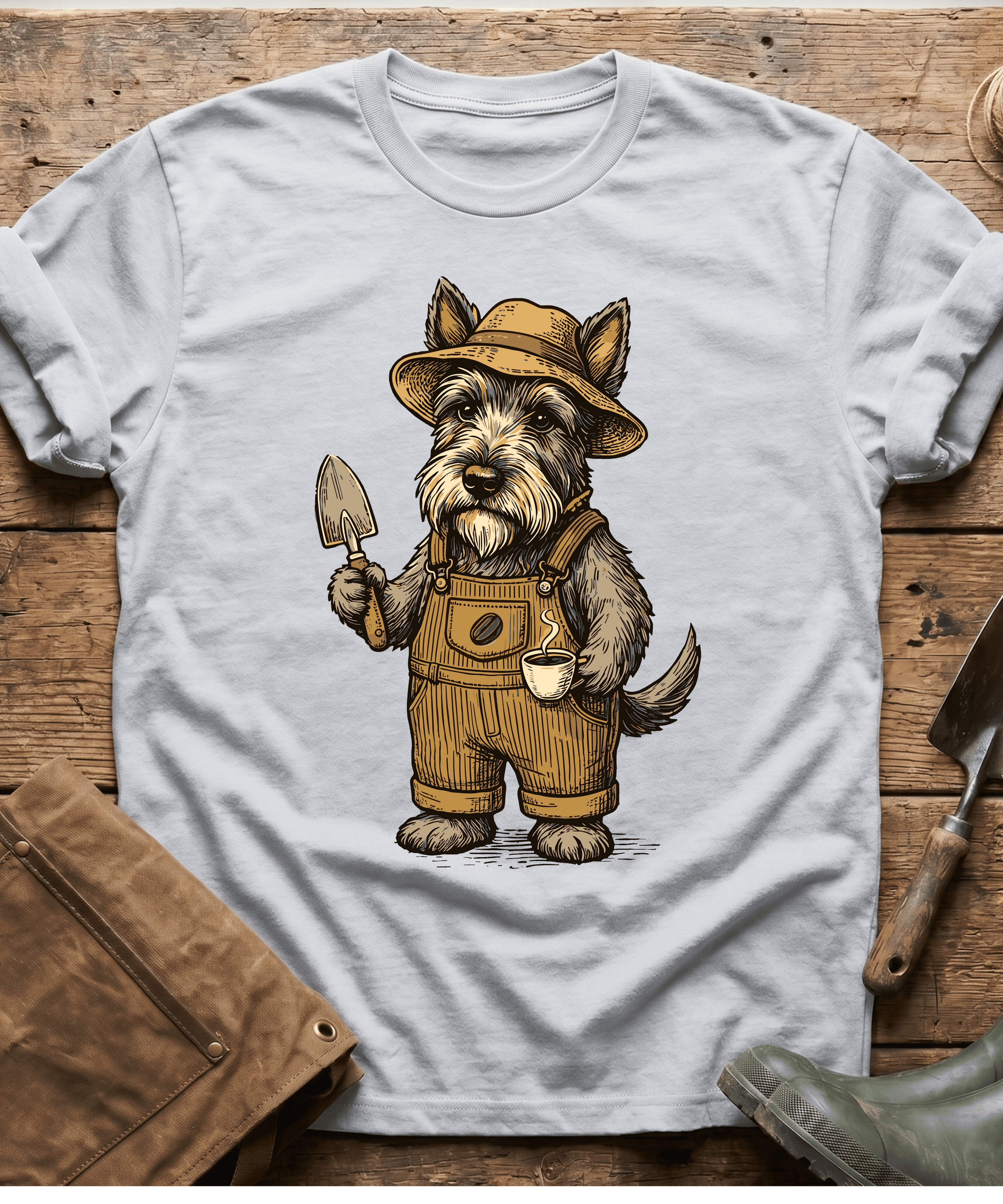 Vintage Gardening Dog Character T-Shirt