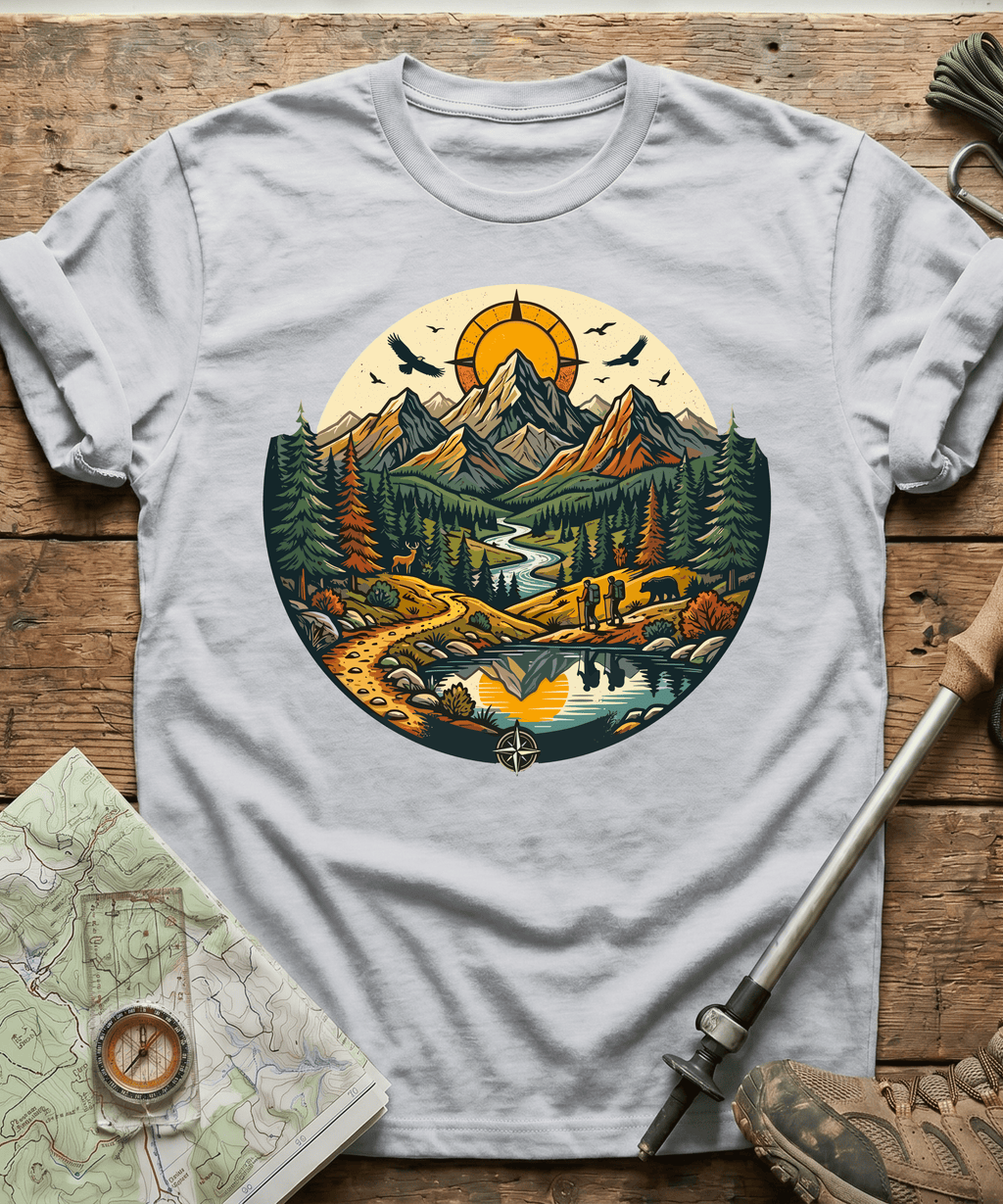 Wilderness Hiking Compass Trails T-Shirt