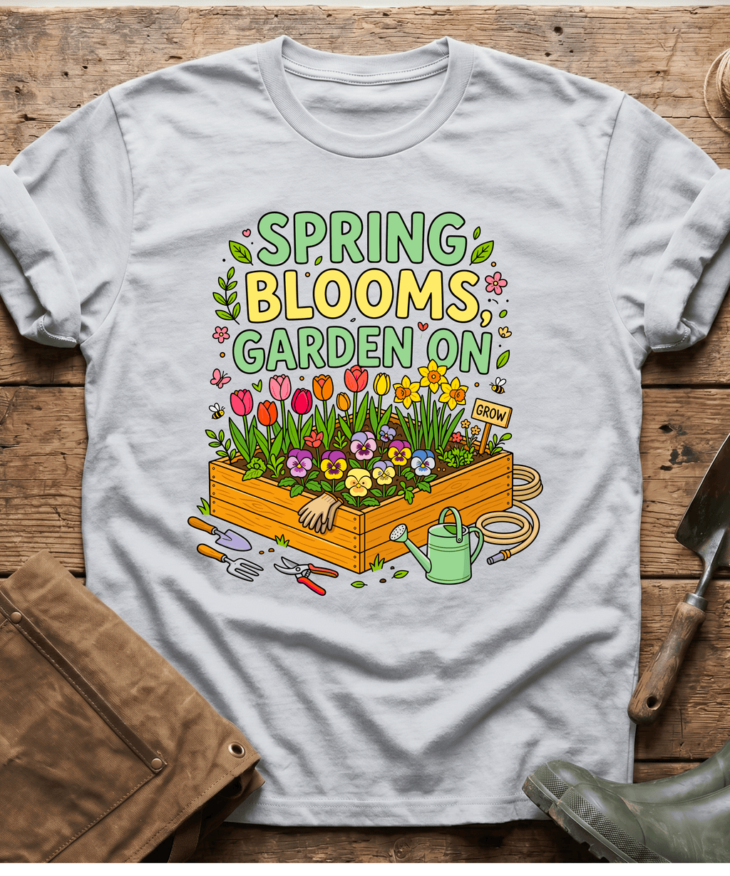 Spring Blooms Garden On T-Shirt