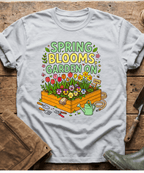Spring Blooms Garden On T-Shirt