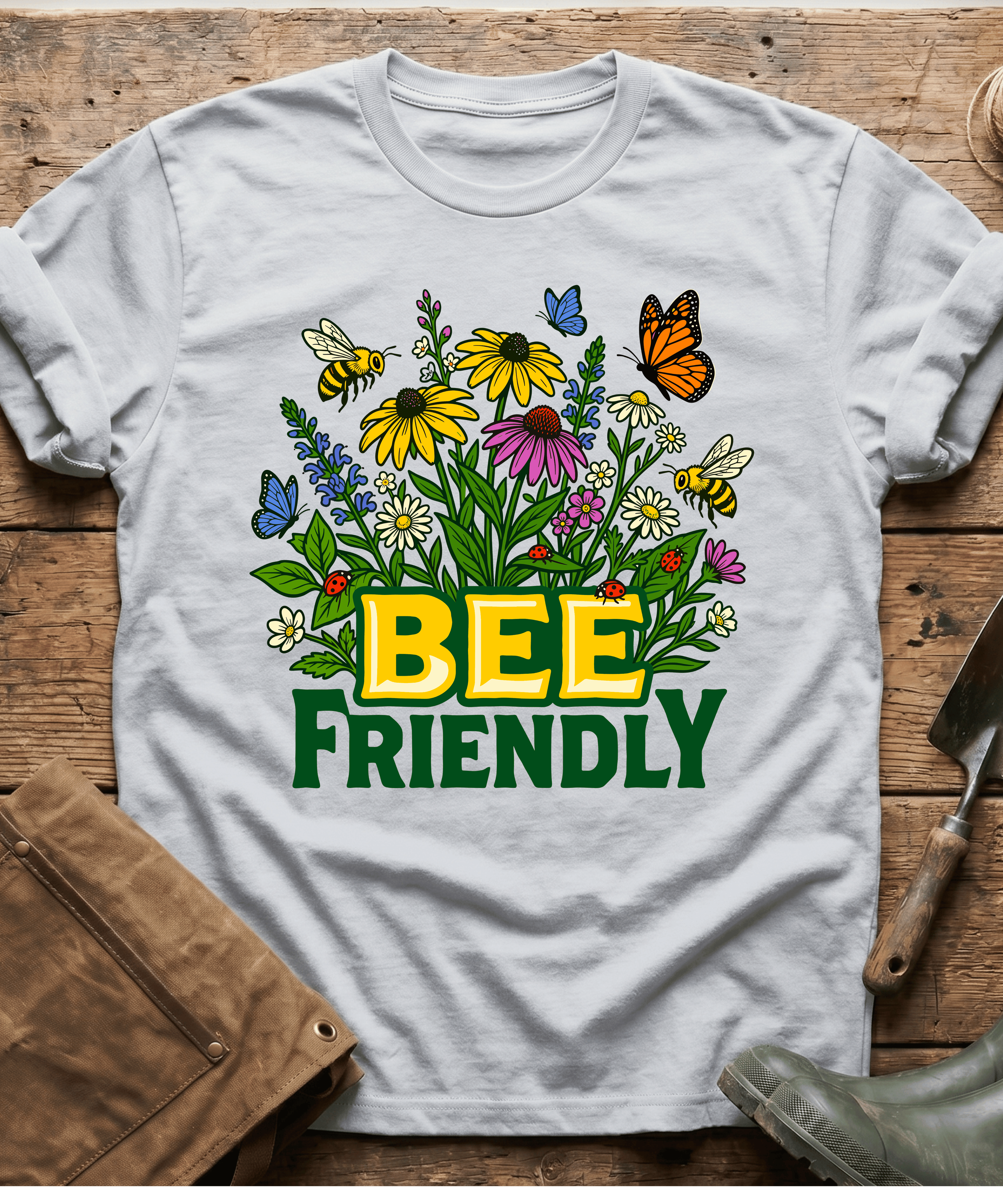 Bee Friendly Wildflowers Gardening T-Shirt