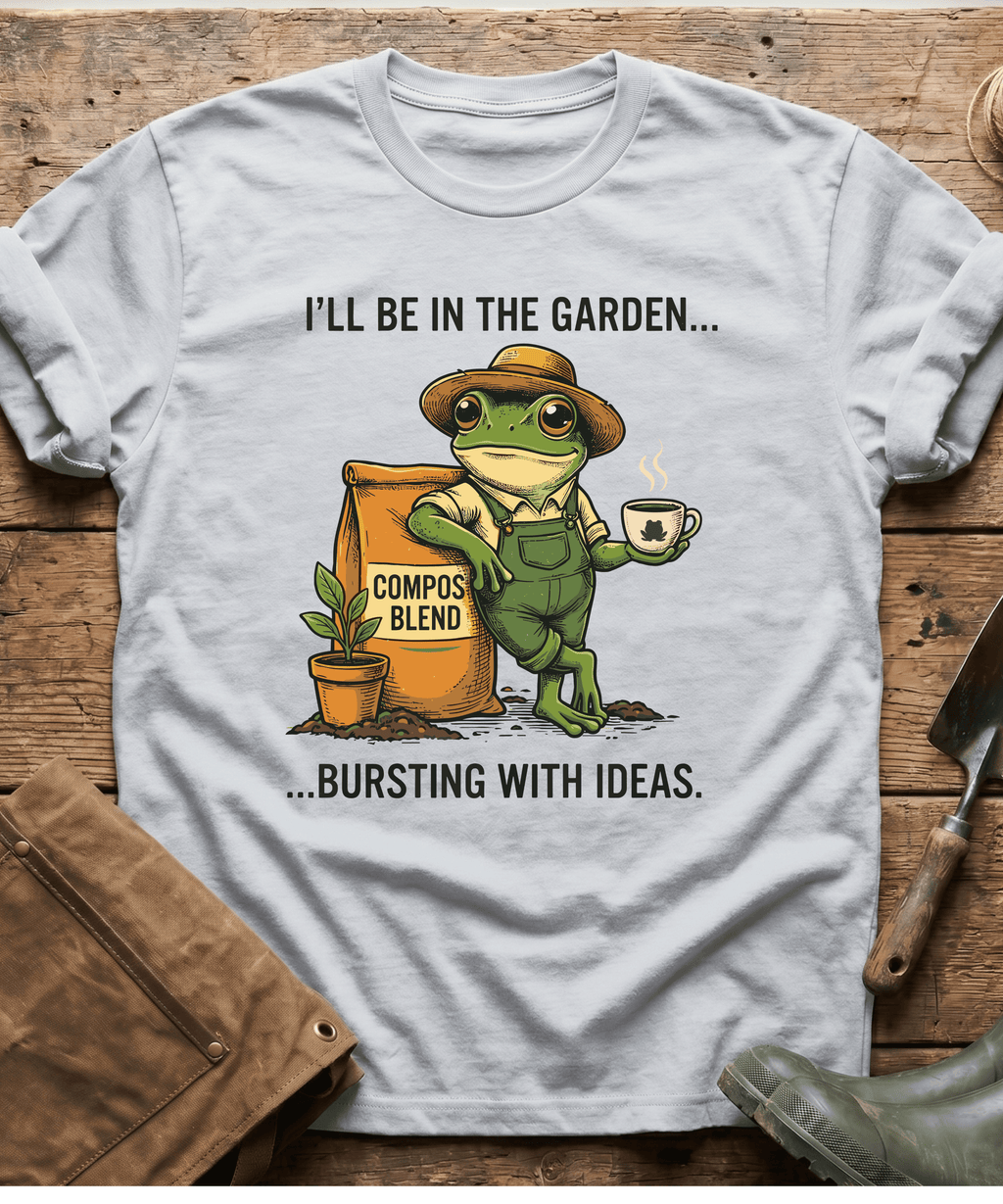 Bursting With Ideas Frog Gardener T-Shirt