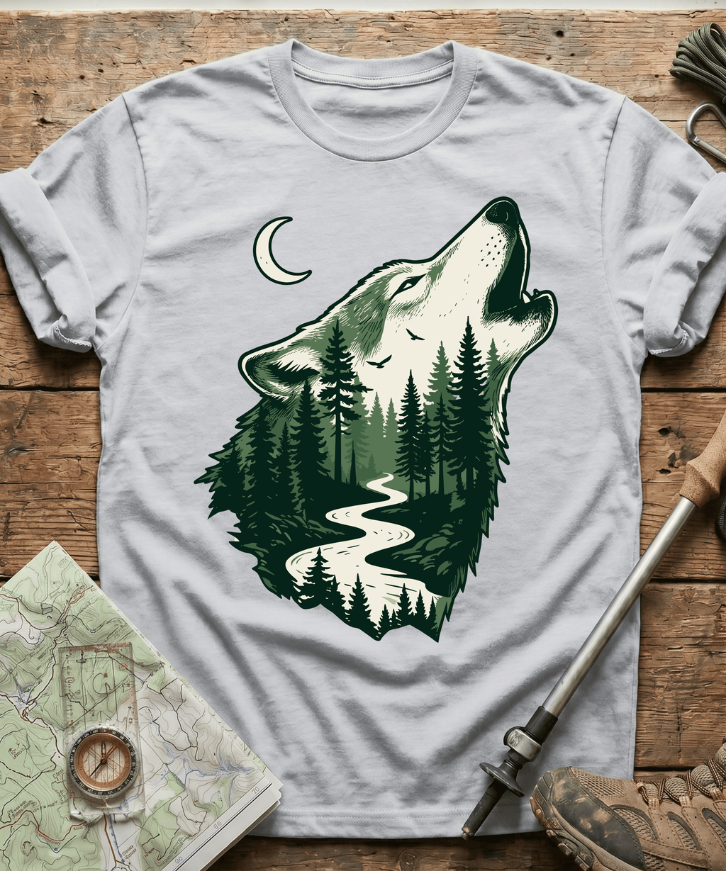 Howling Wolf Forest River T-Shirt