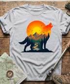 Wilderness Howling Wolf Sunset T-Shirt