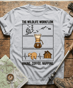 The Wildlife Workflow Hiking Coffee Napping T-shirt