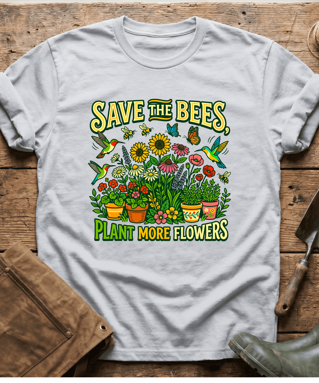 Save The Bees Plant More Flowers T-Shirt