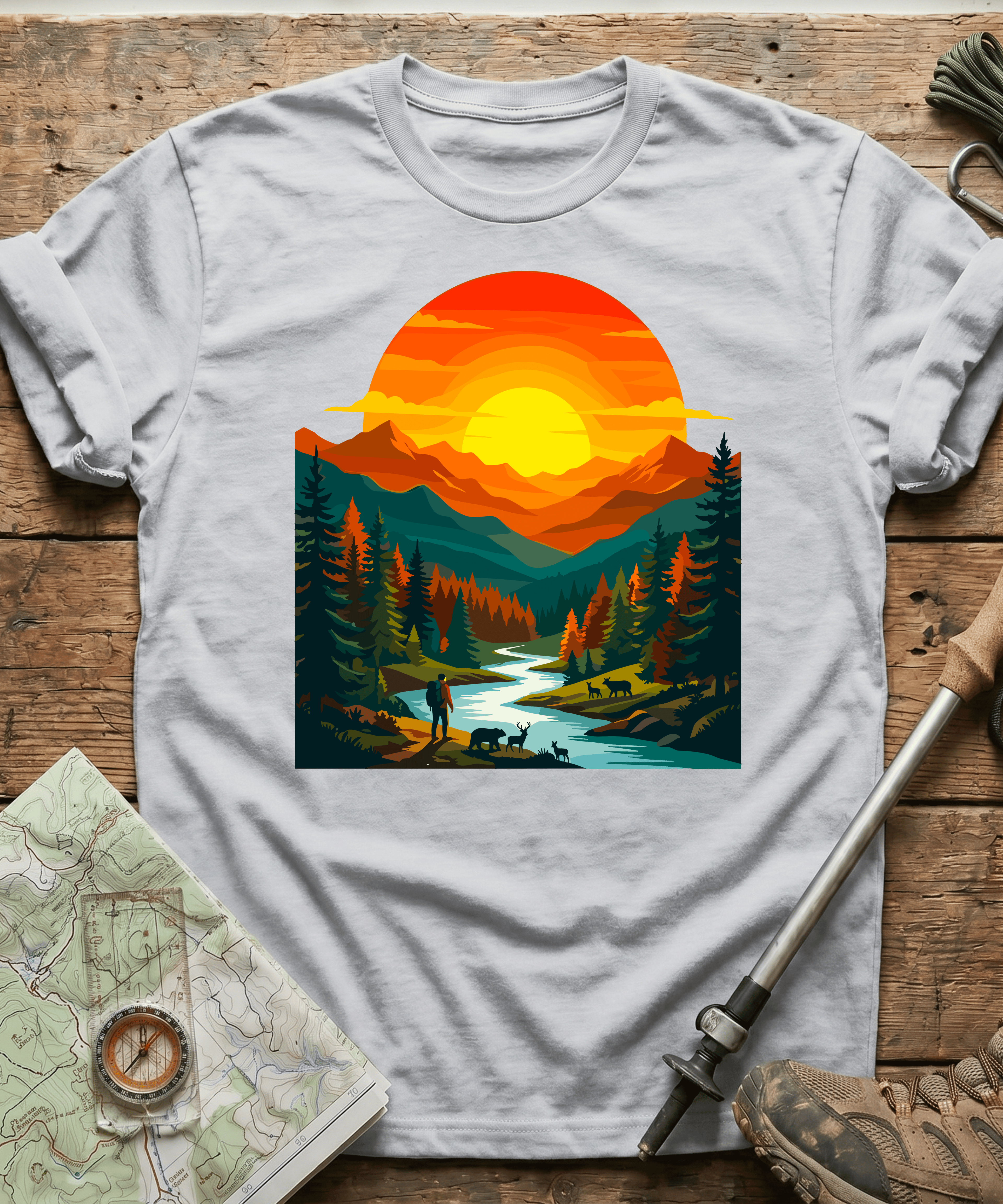Scenic Wilderness Explorer Sunset T-Shirt