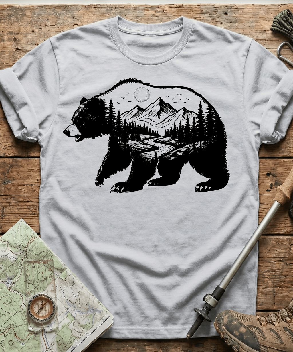 Minimalist Mountain Bear T-Shirt