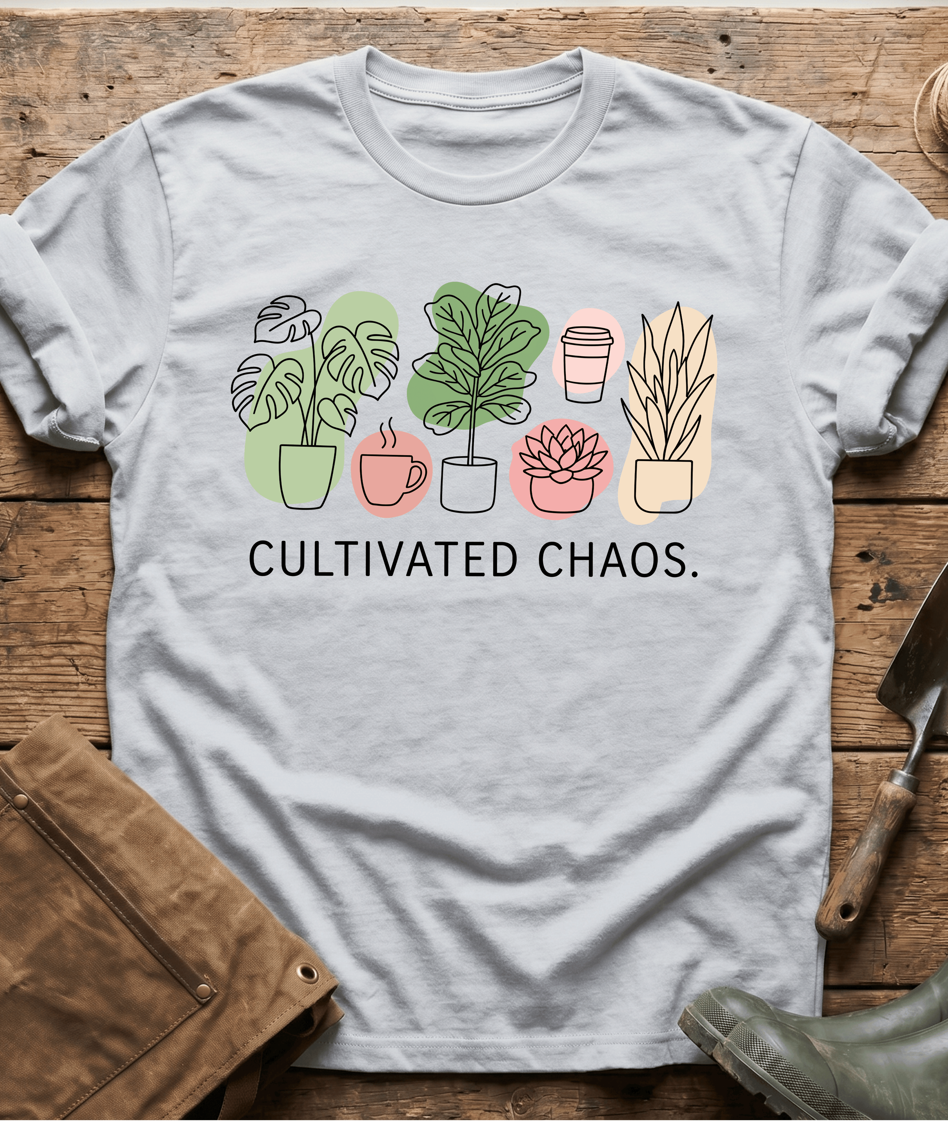 Cultivated Chaos Minimalist Plants T-Shirt
