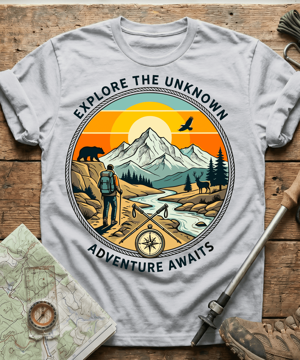 Explore The Unknown Adventure Awaits T-shirt