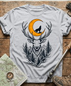 Mystic Night Wolf Moon Stag T-Shirt