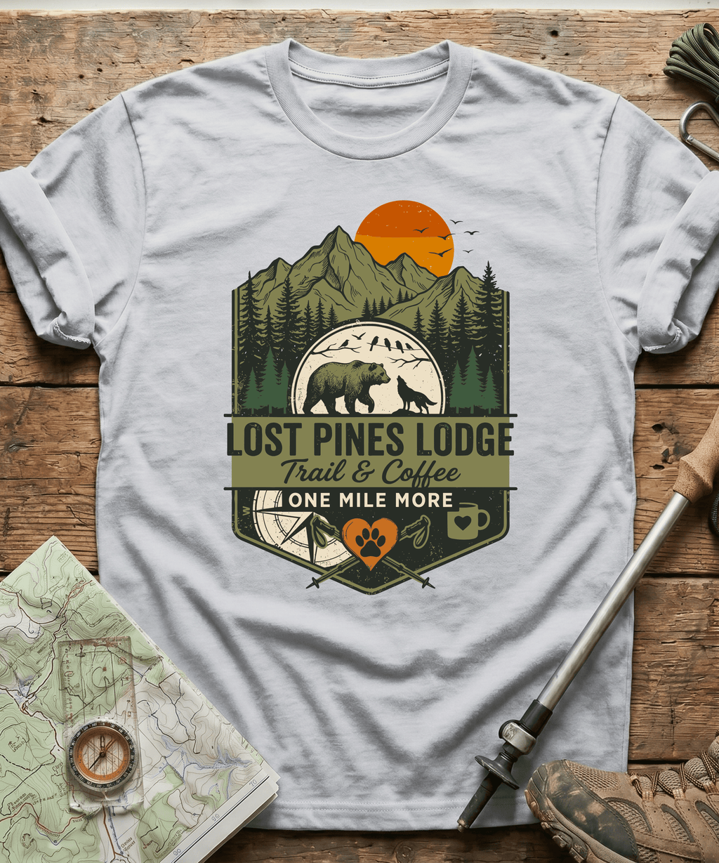 Lost Pines Lodge Trail And Coffee T-shirt