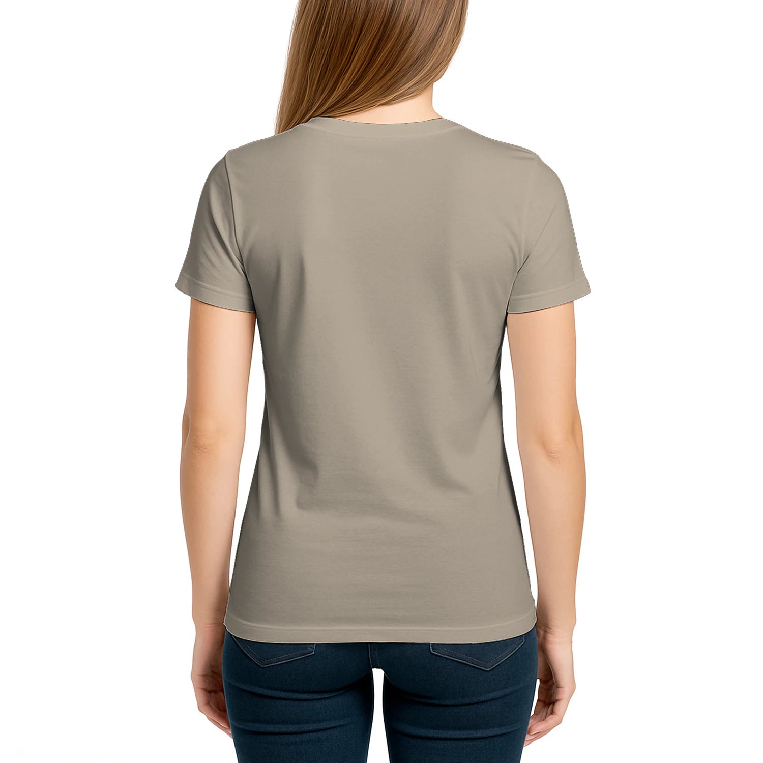 Female model shot, viewing the back side.