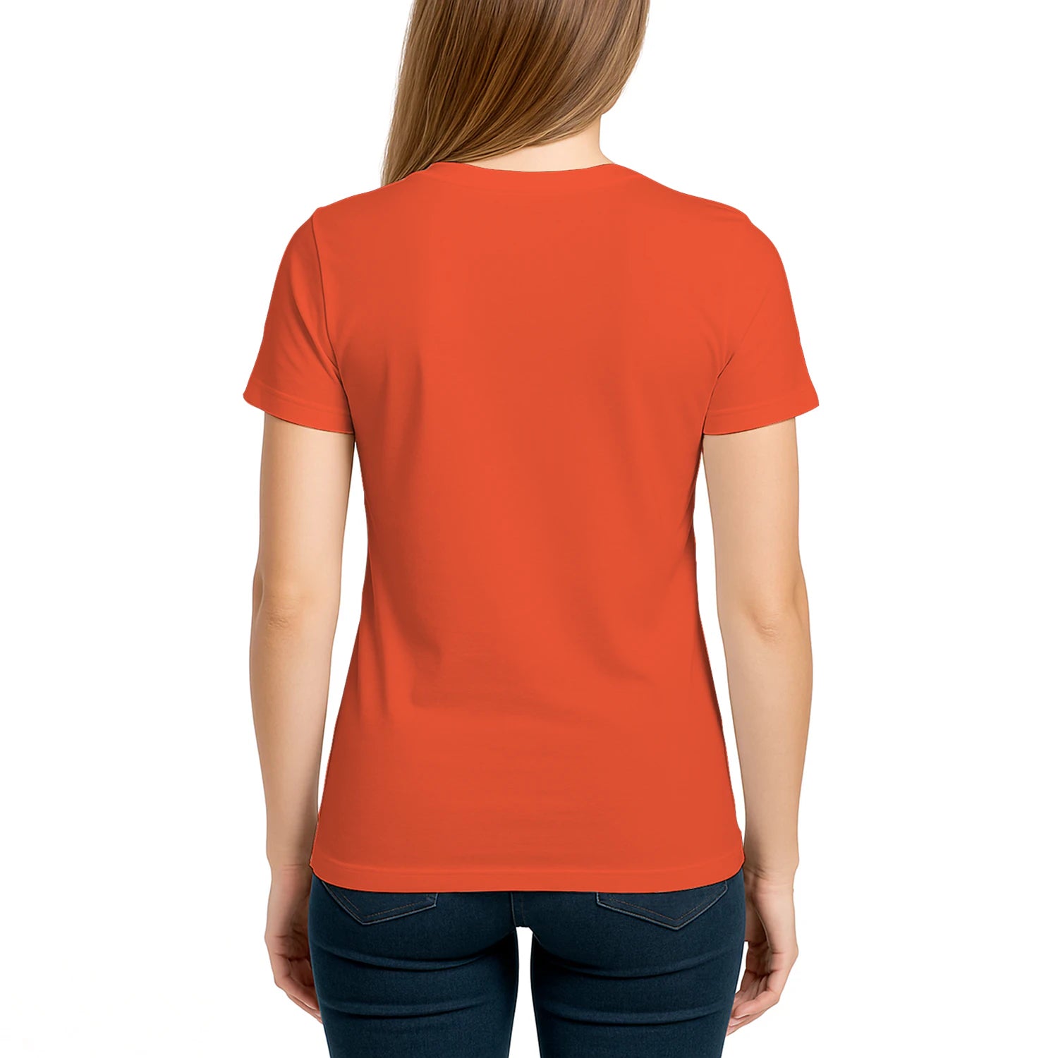 Female model shot, viewing the back side.