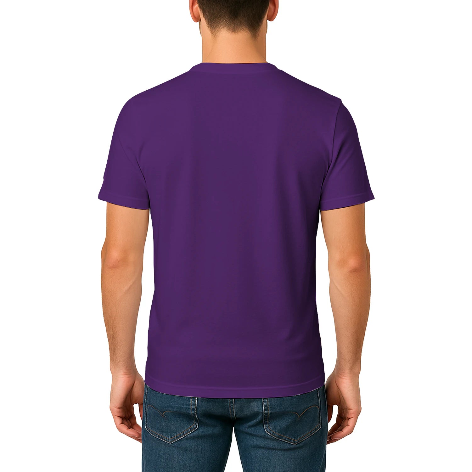 Male model shot, viewing the back side.