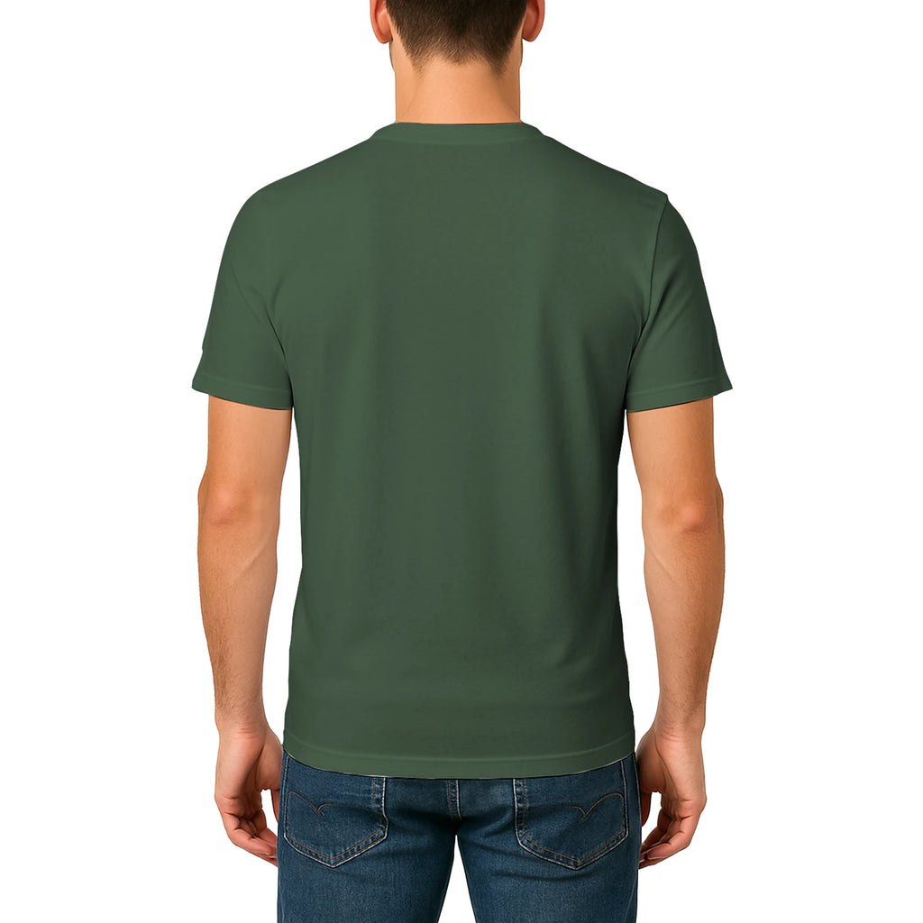 Male model shot, viewing the back side.