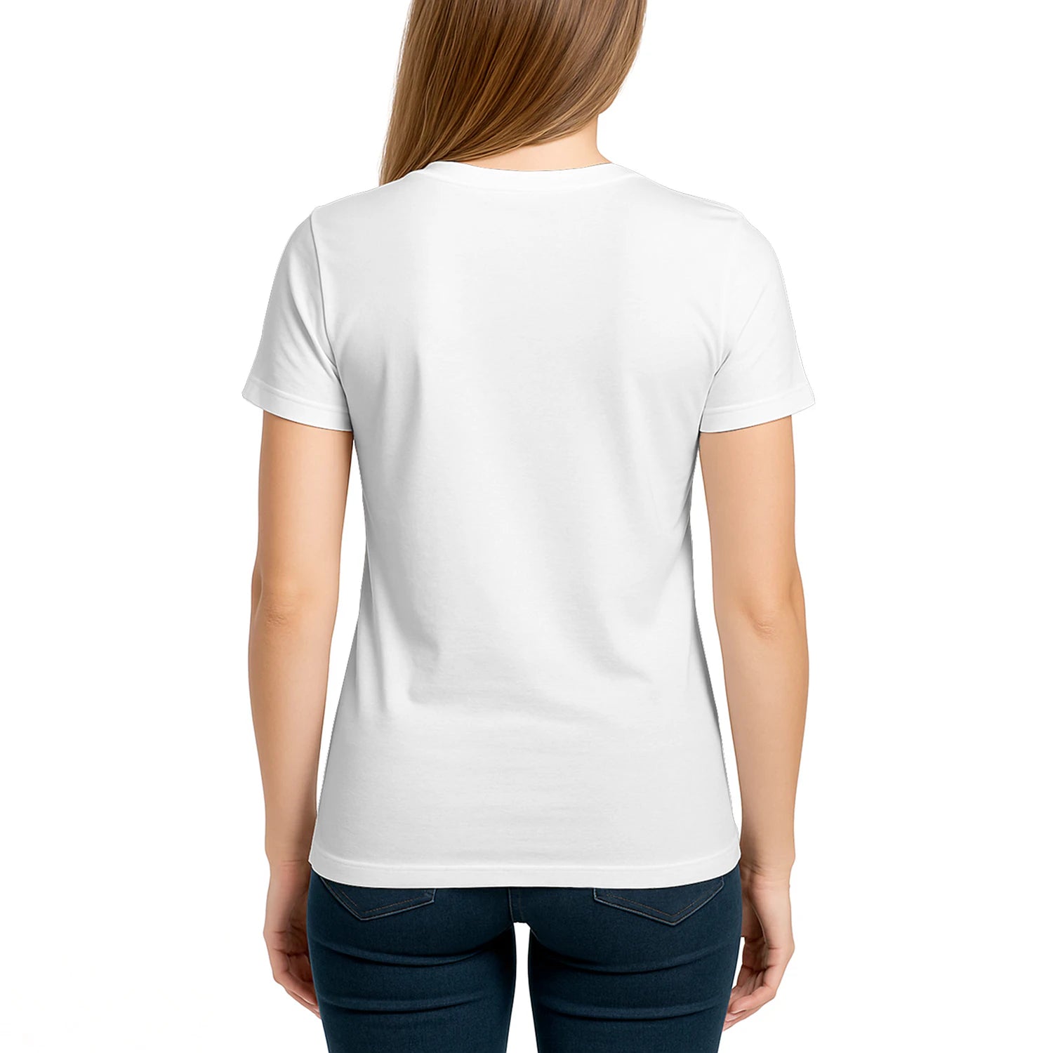 Female model shot, viewing the back side.