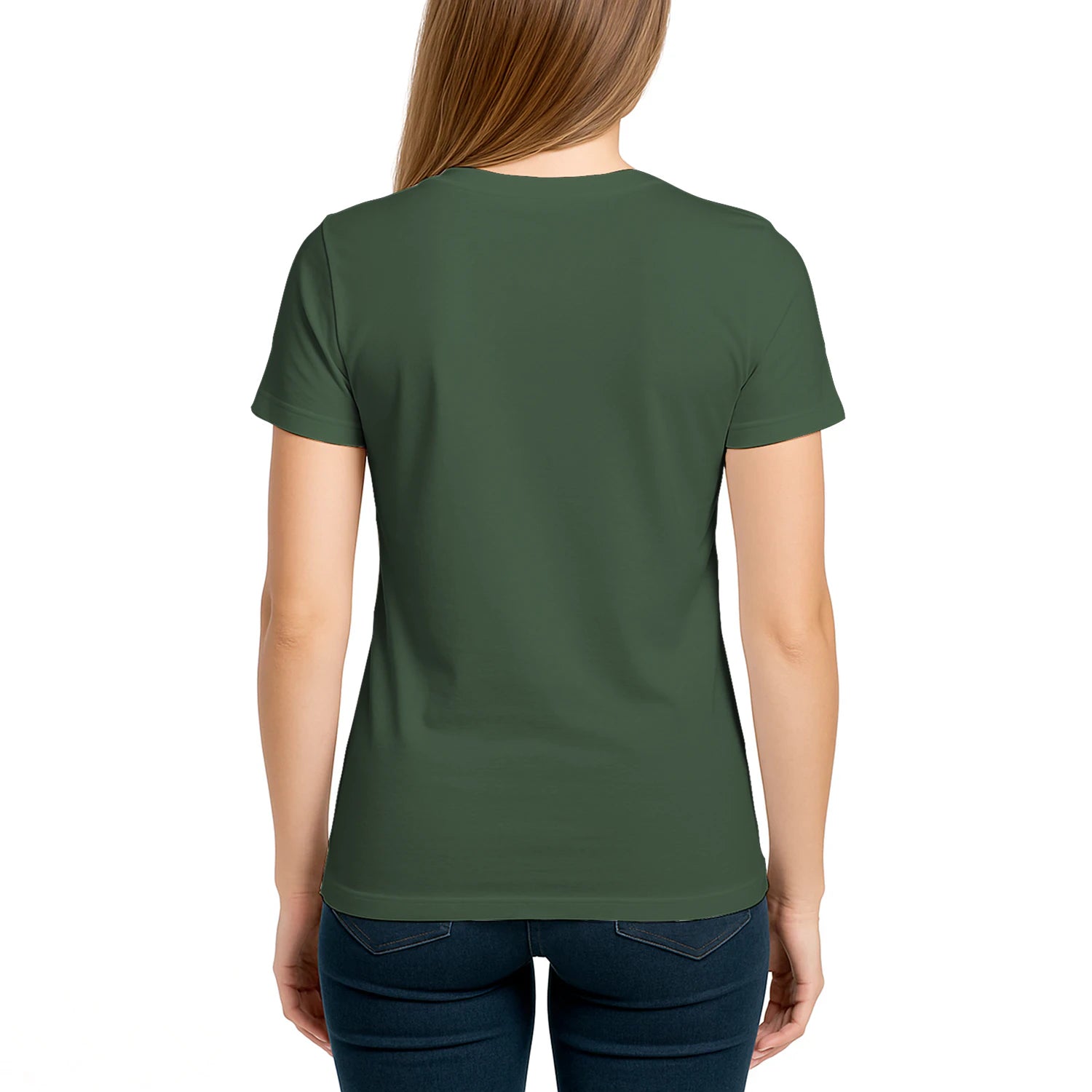 Female model shot, viewing the back side.