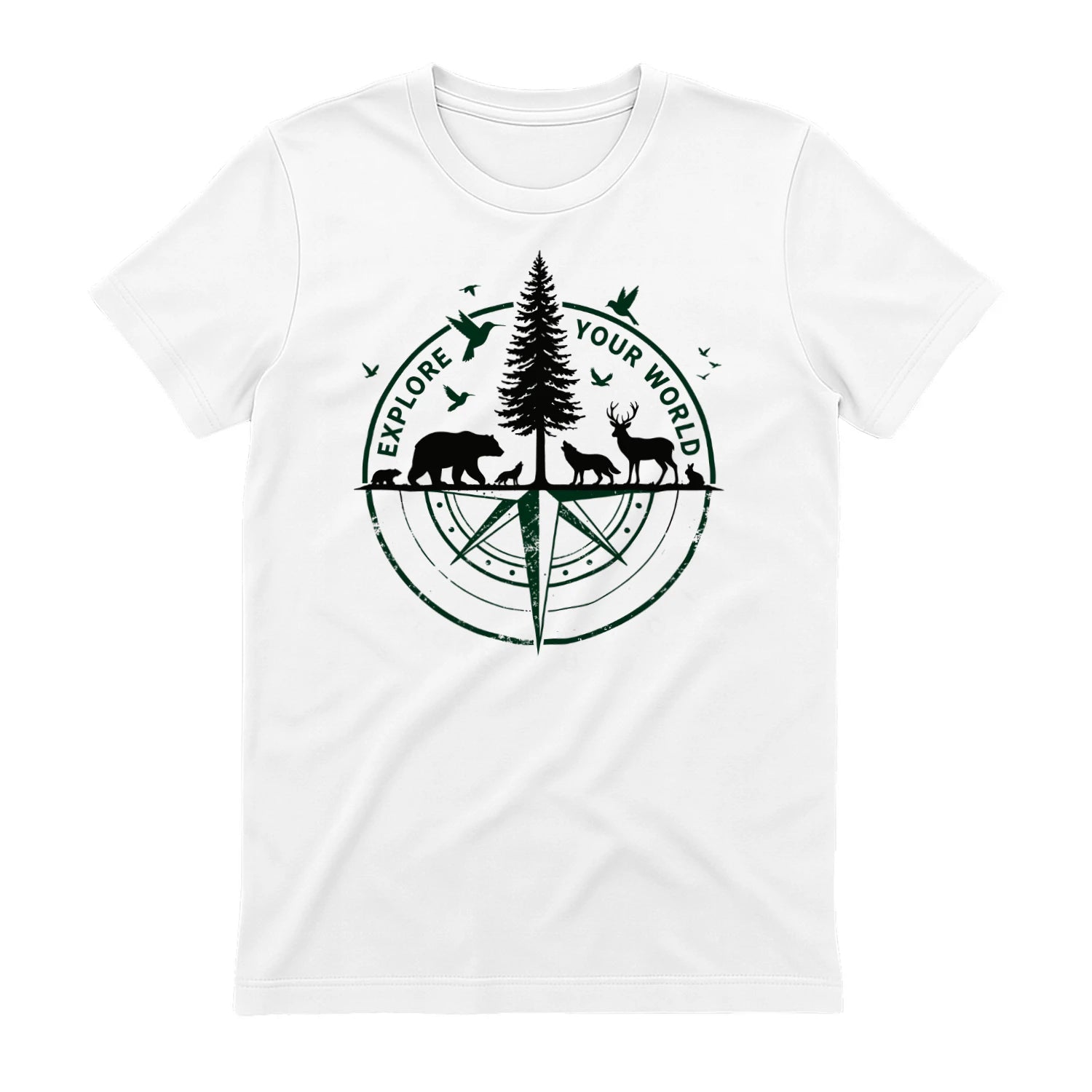 Lying flat, viewing the front side.