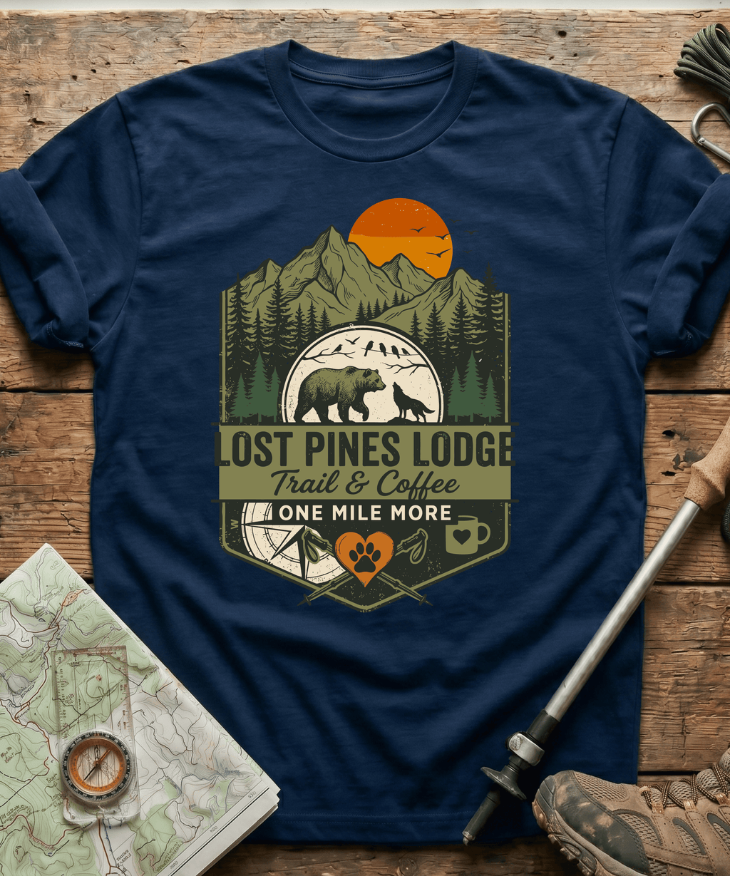 Lost Pines Lodge Trail And Coffee T-shirt