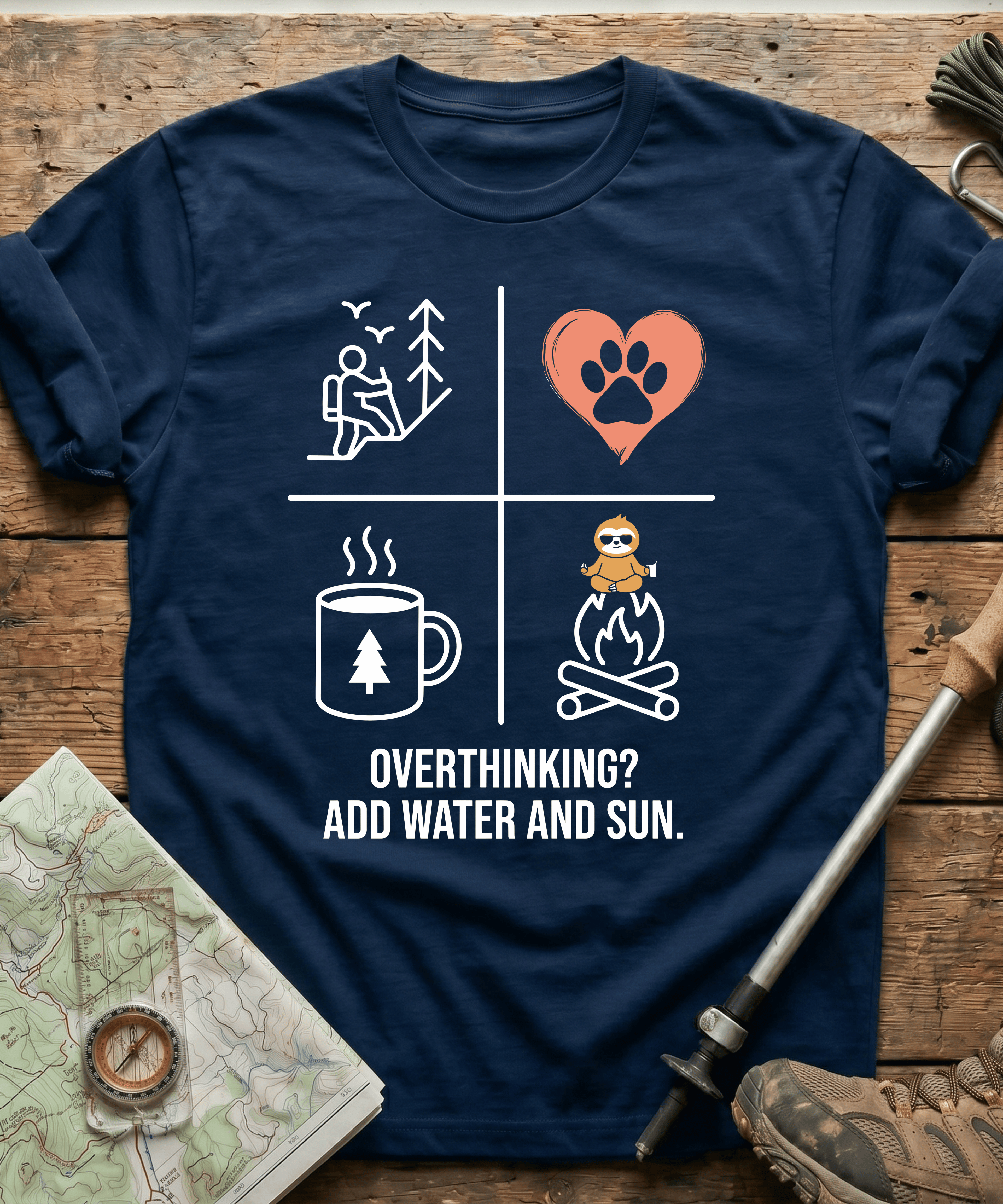 Overthinking? Add Water And Sun T-shirt