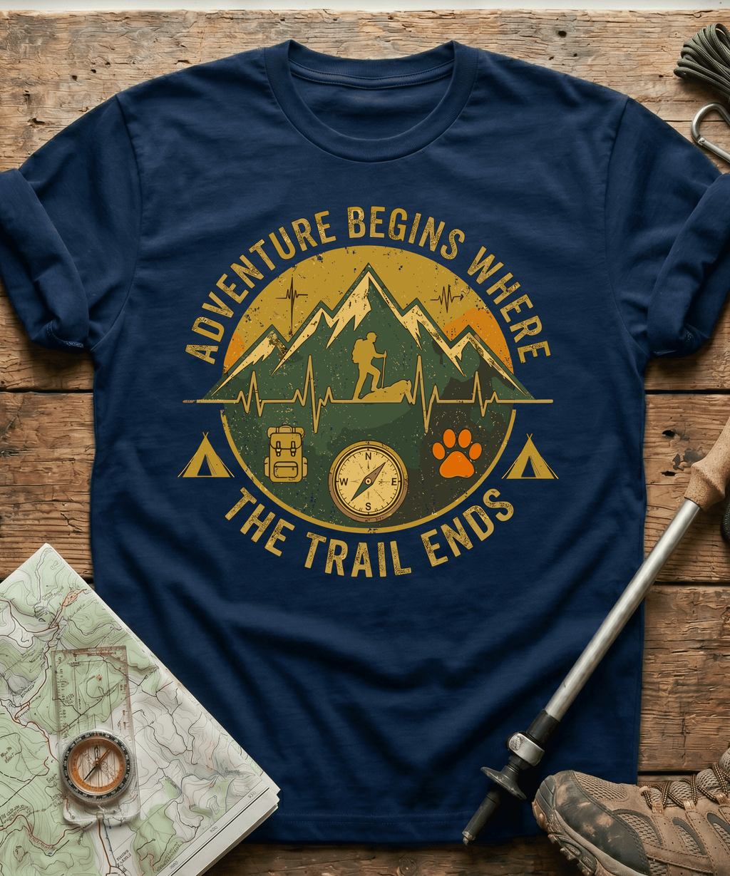 Adventure Begins Where The Trail Ends T-shirt