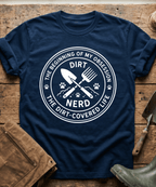 The Dirt Covered Life Gardening Emblem T-Shirt
