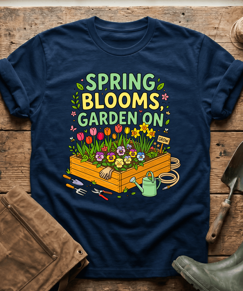 Spring Blooms Garden On T-Shirt
