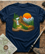 Hiking Boot Waterfall Trail T-Shirt