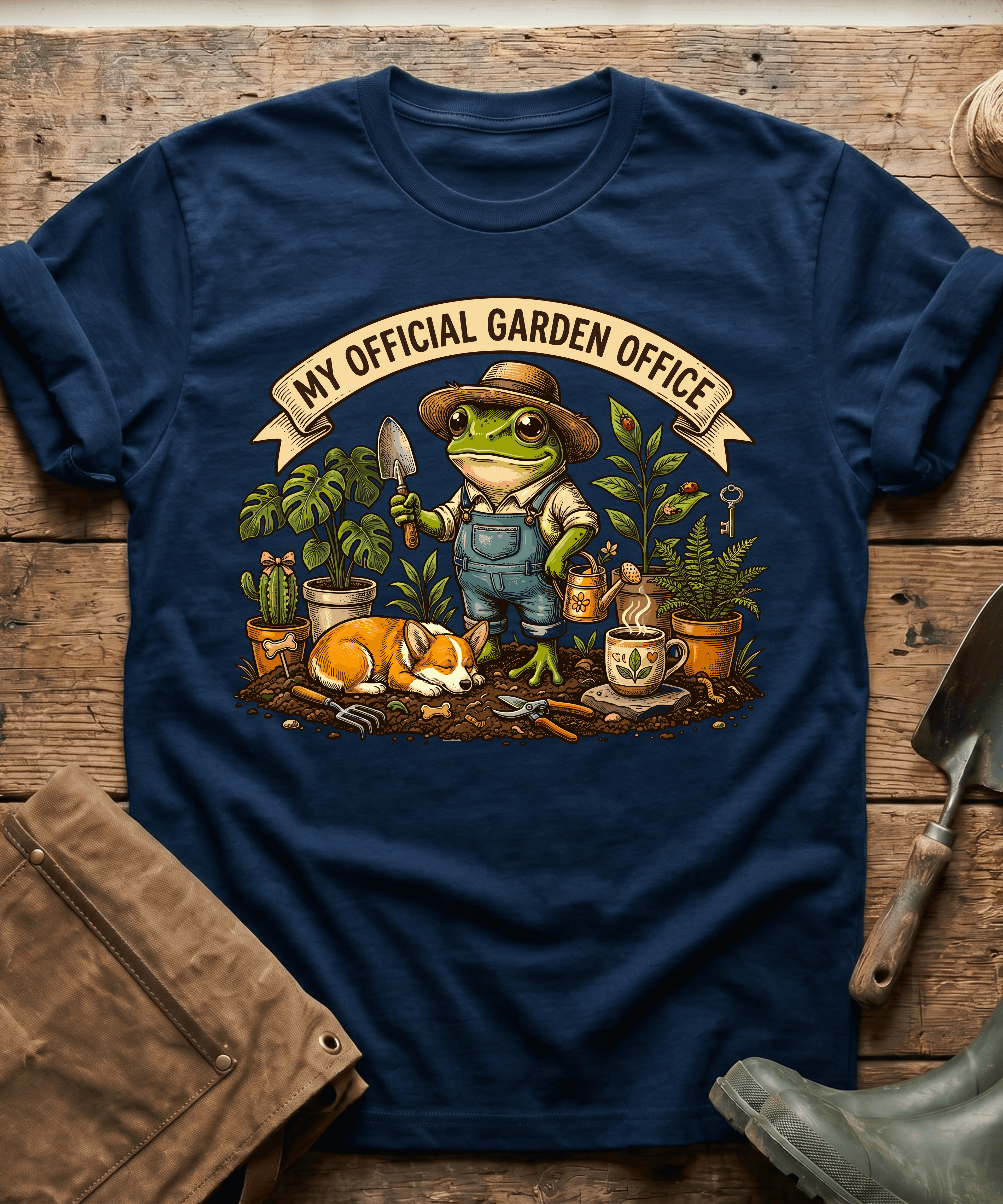 My Official Garden Office Frog Corgi T-Shirt