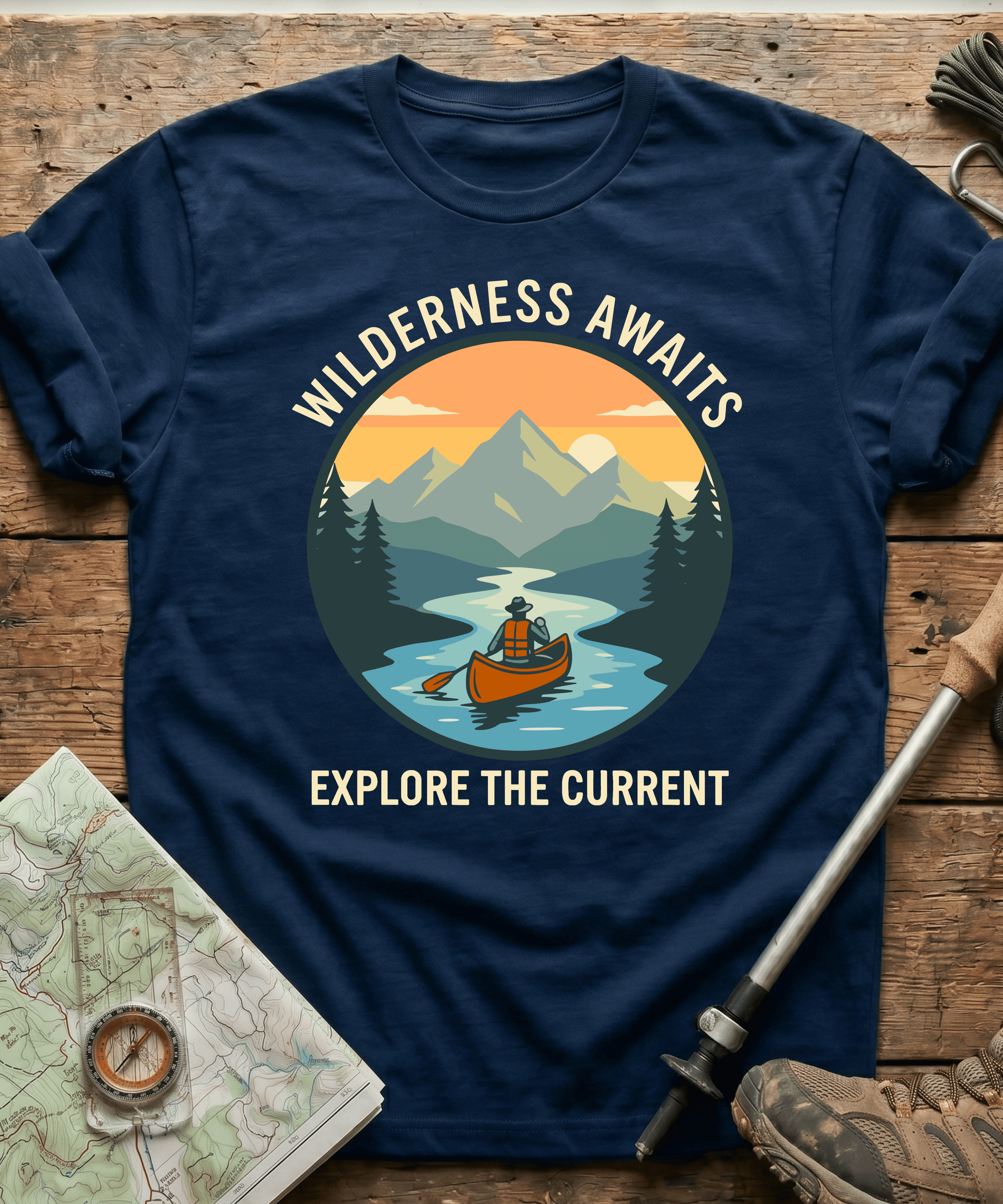 Wilderness Awaits Explore The Current T-shirt