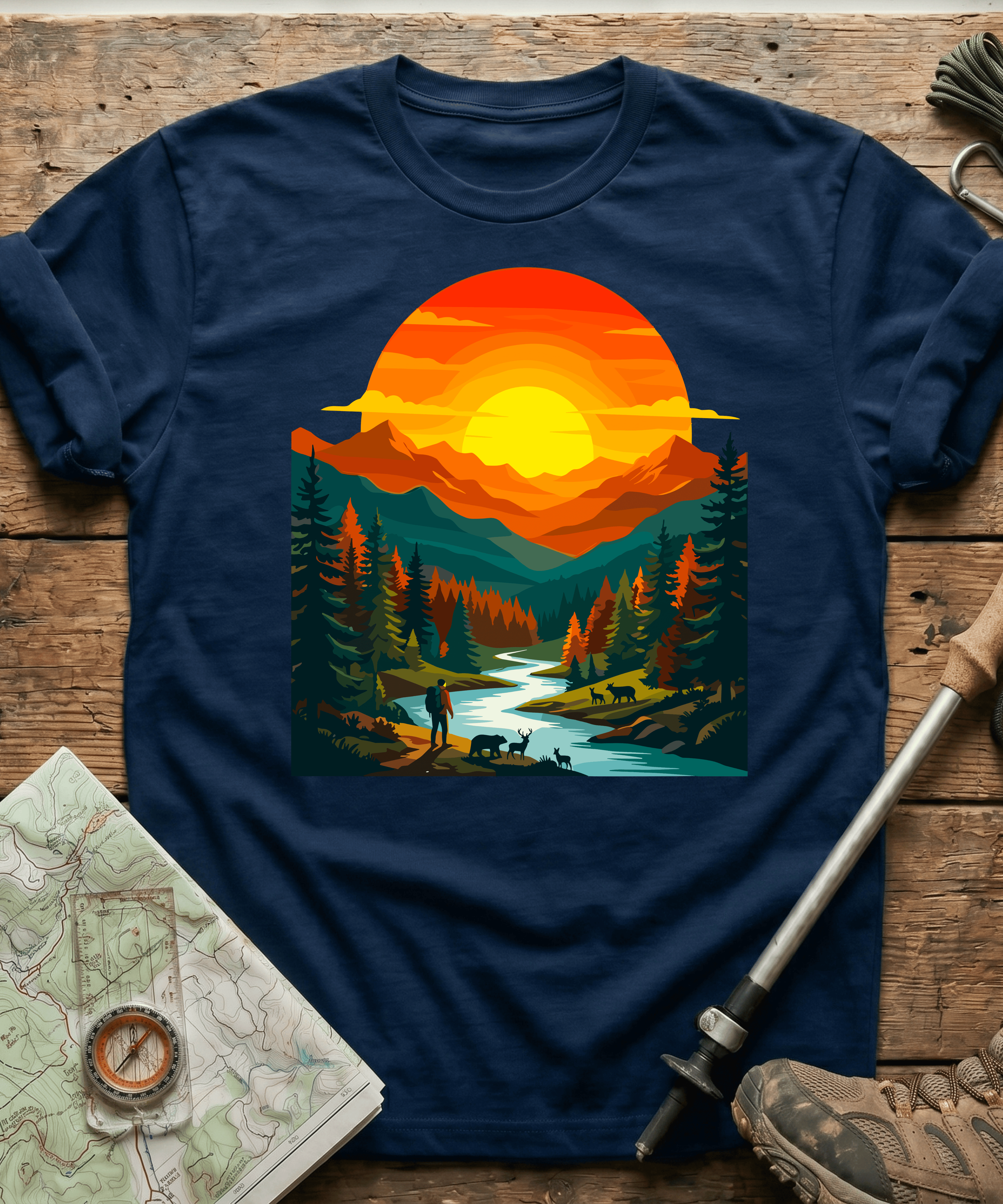 Scenic Wilderness Explorer Sunset T-Shirt