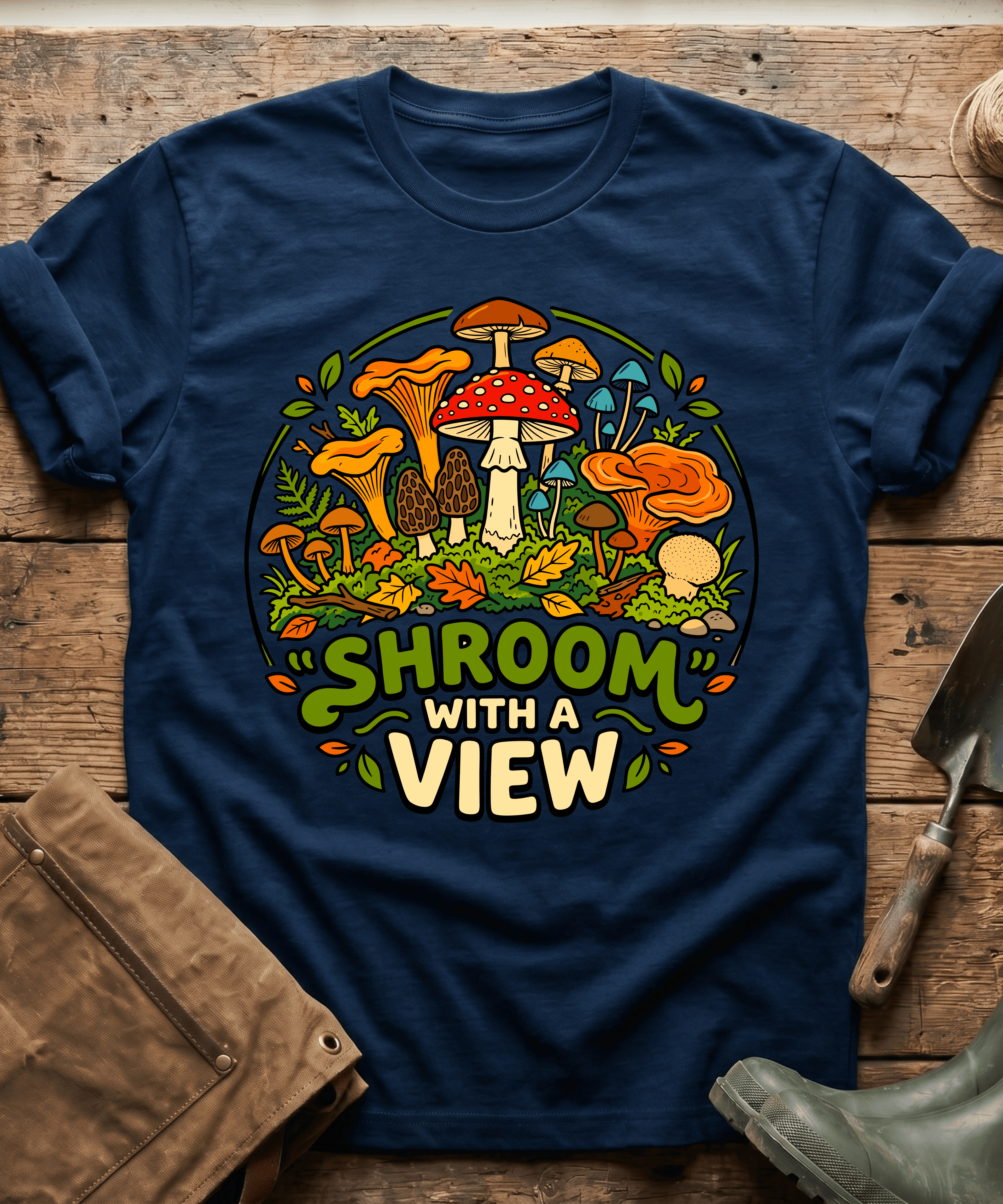 Shroom With A View Wild Mushrooms T-Shirt