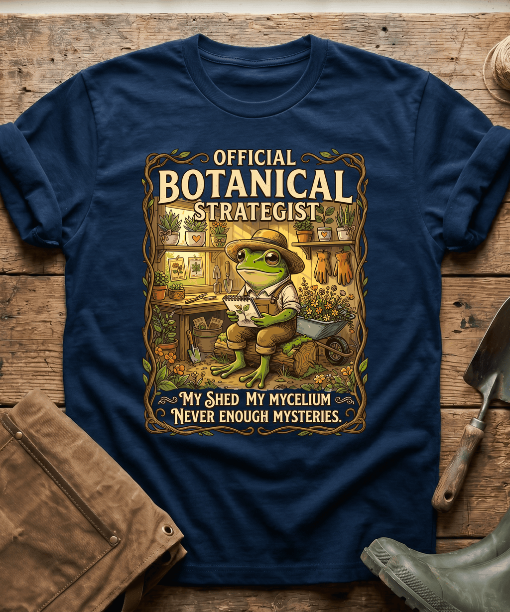 Official Botanical Strategist Frog Gardener T-Shirt