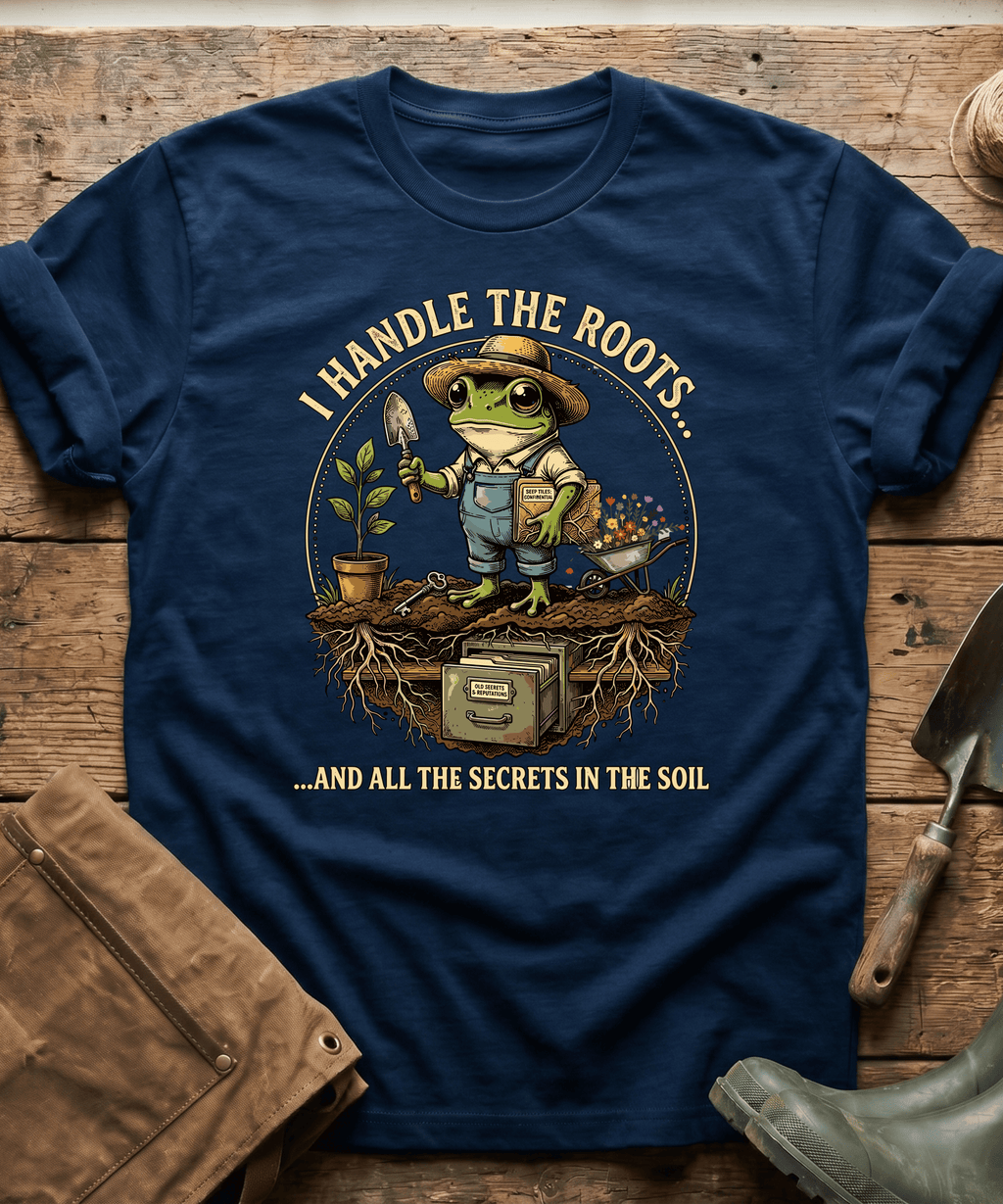 Secrets in the Soil Frog Gardener T-Shirt